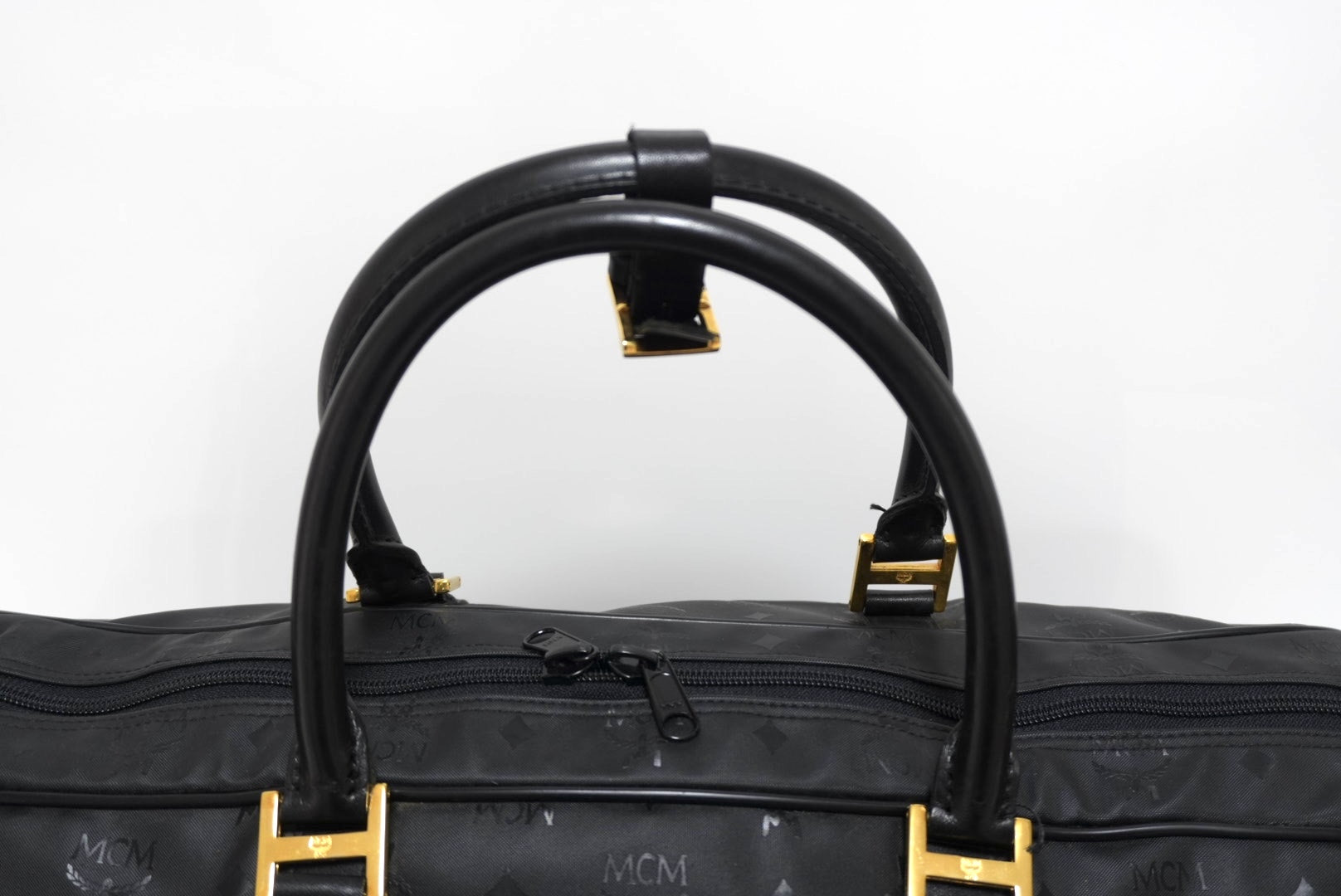 MCM Visetos Weekender Bag Black Used