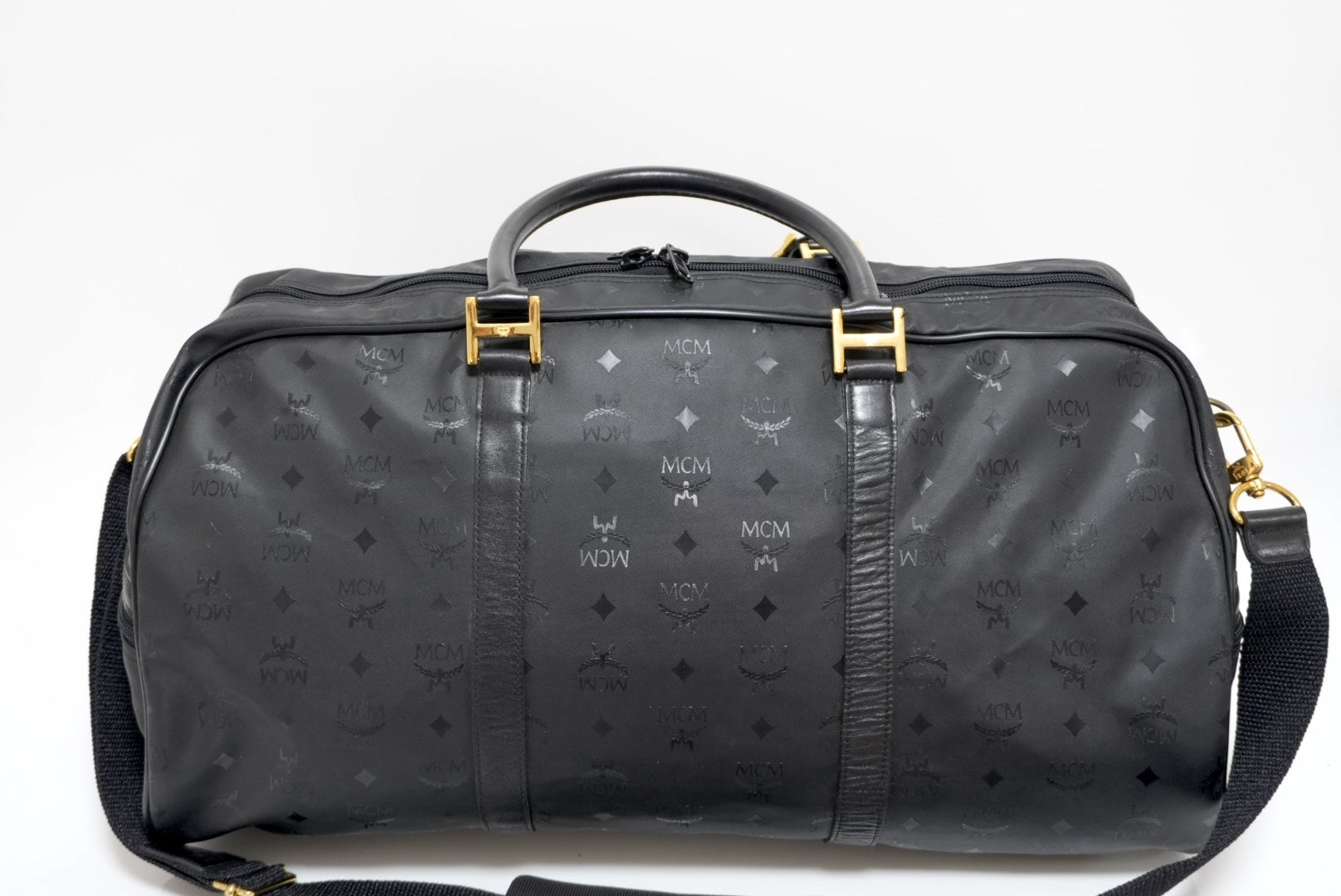 MCM Visetos Weekender Bag Black Used