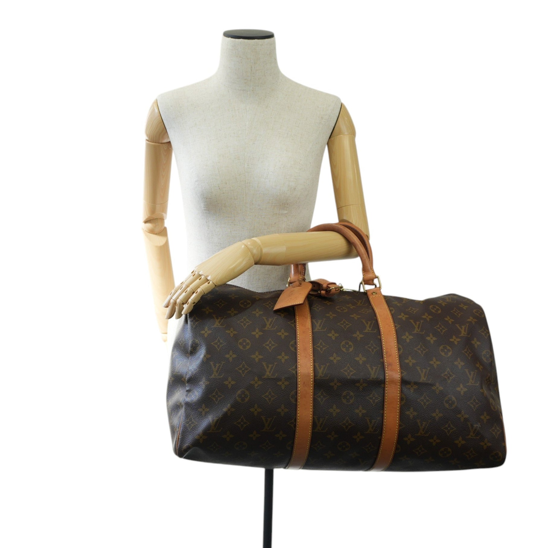 Louis Vuitton Monogram Keepall 50 Travel Boston Bag Used