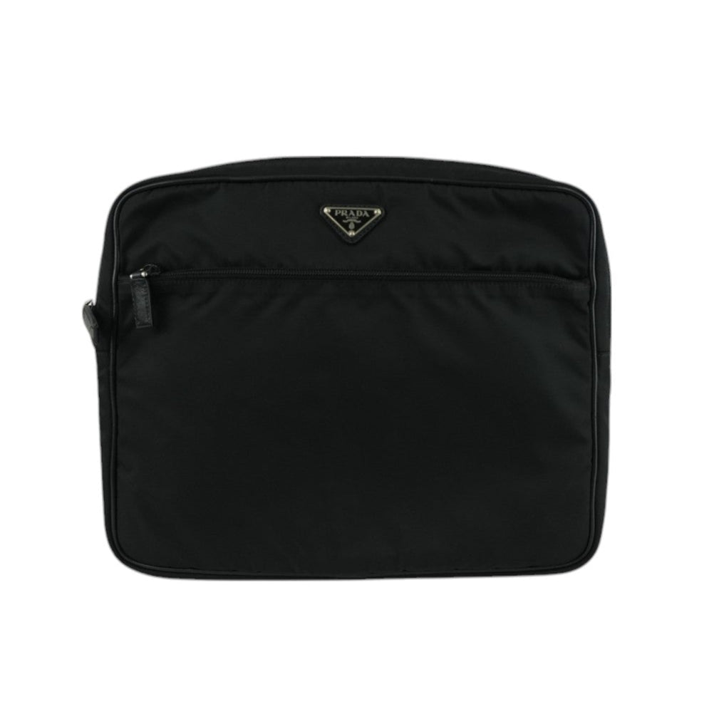 Prada Laptop Case Black Nylon Used