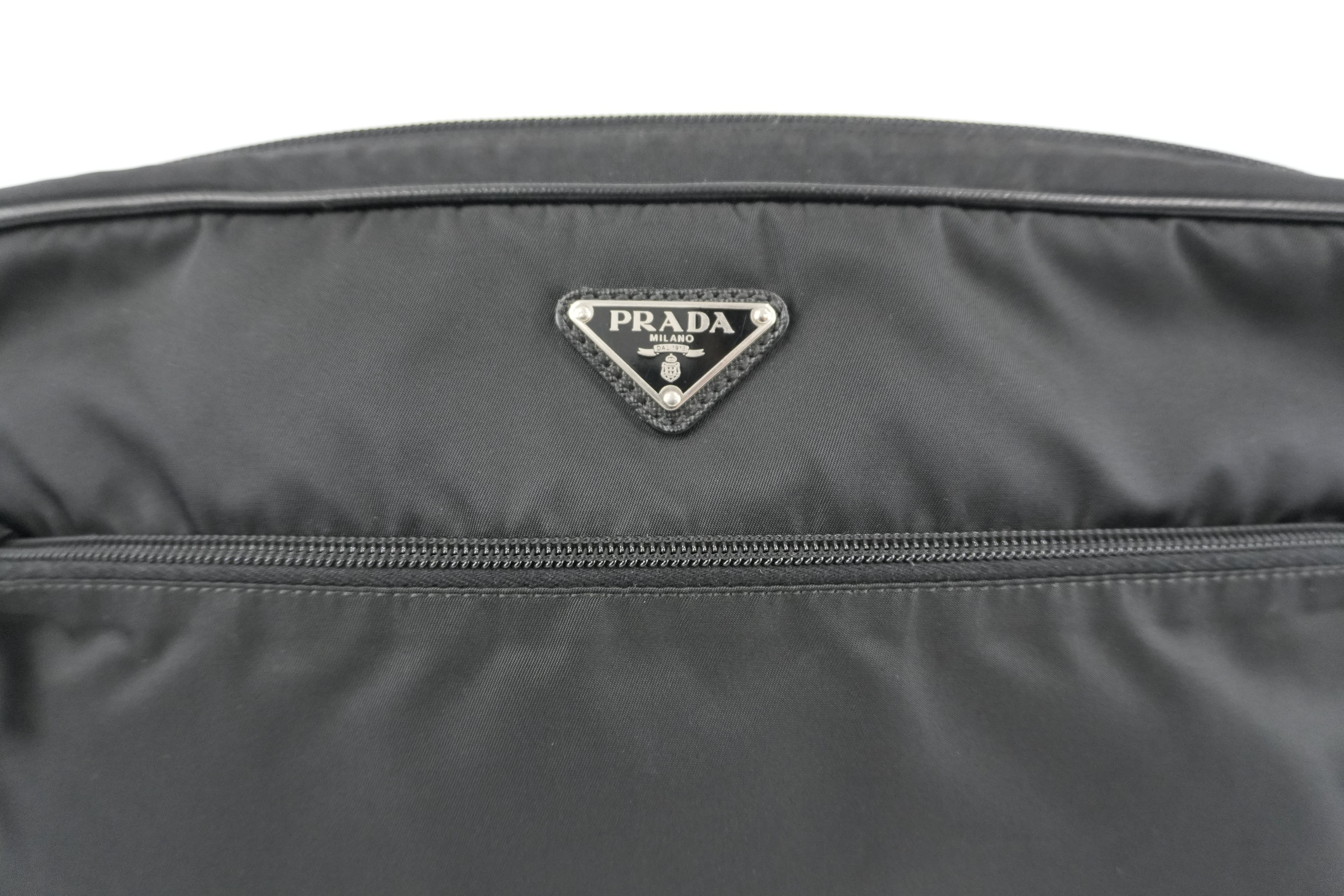 Prada Laptop Case Black Nylon Used