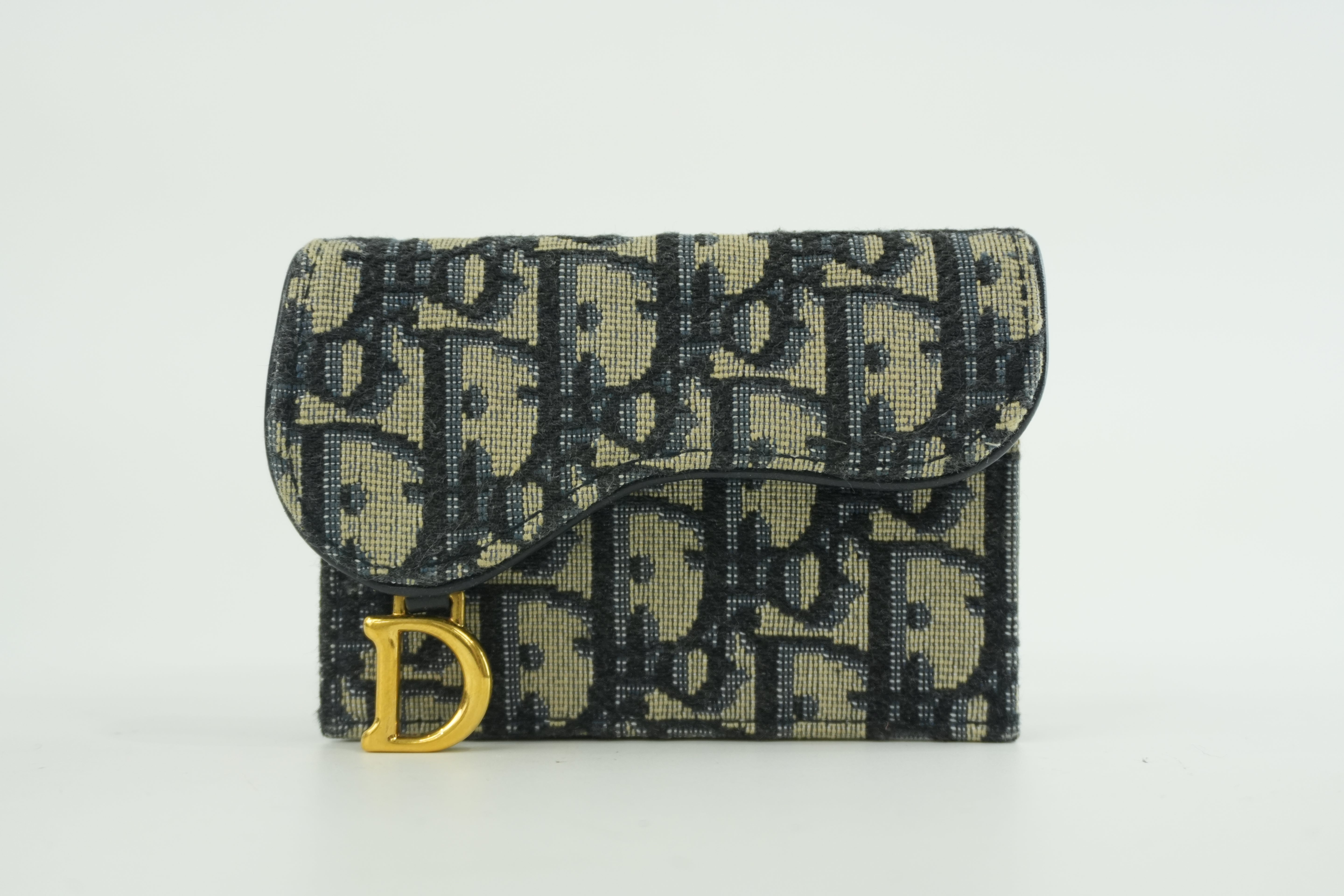 Christian Dior Card Case Blue Used