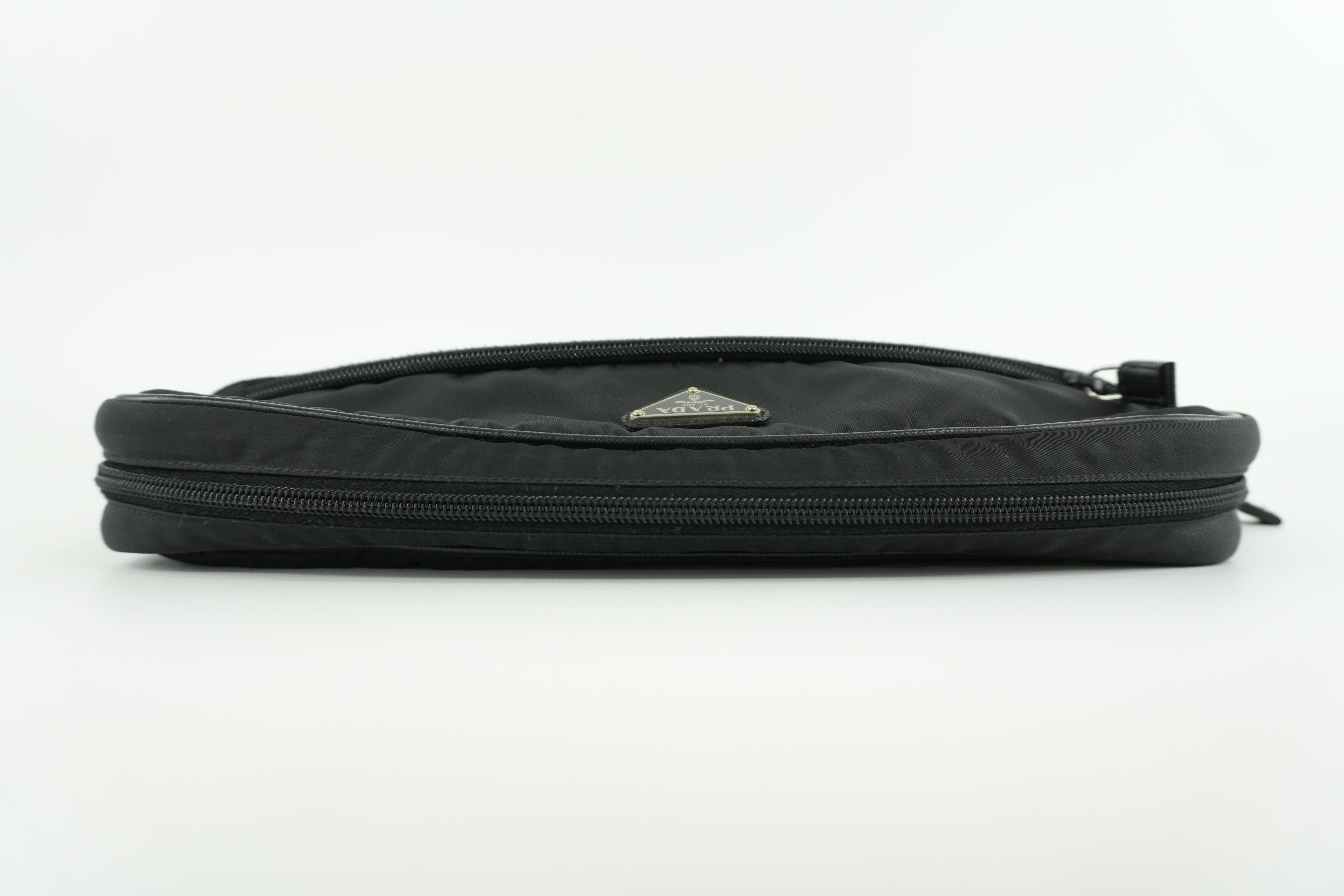 Prada Laptop Case Black Nylon Used