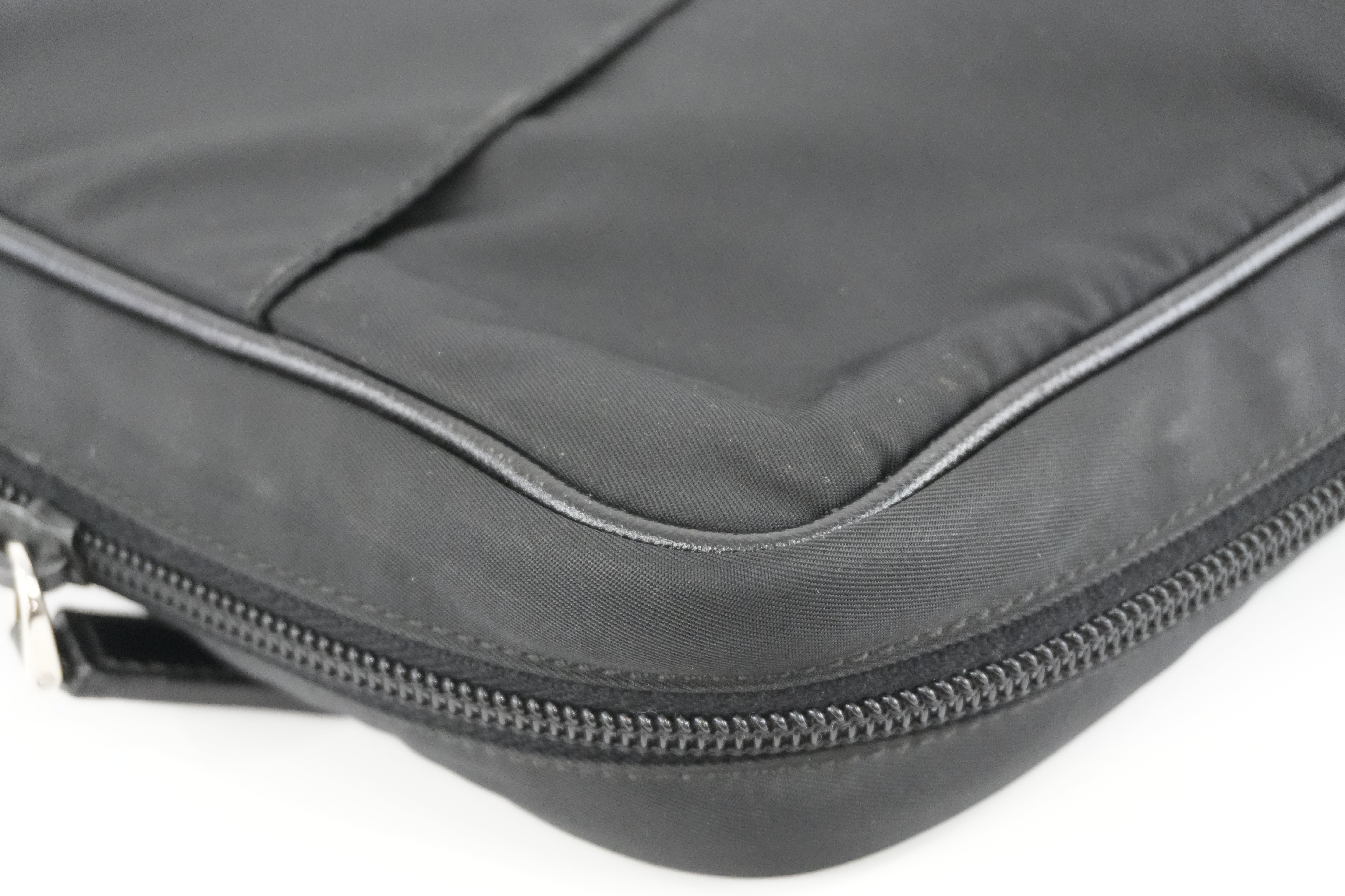 Prada Laptop Case Black Nylon Used