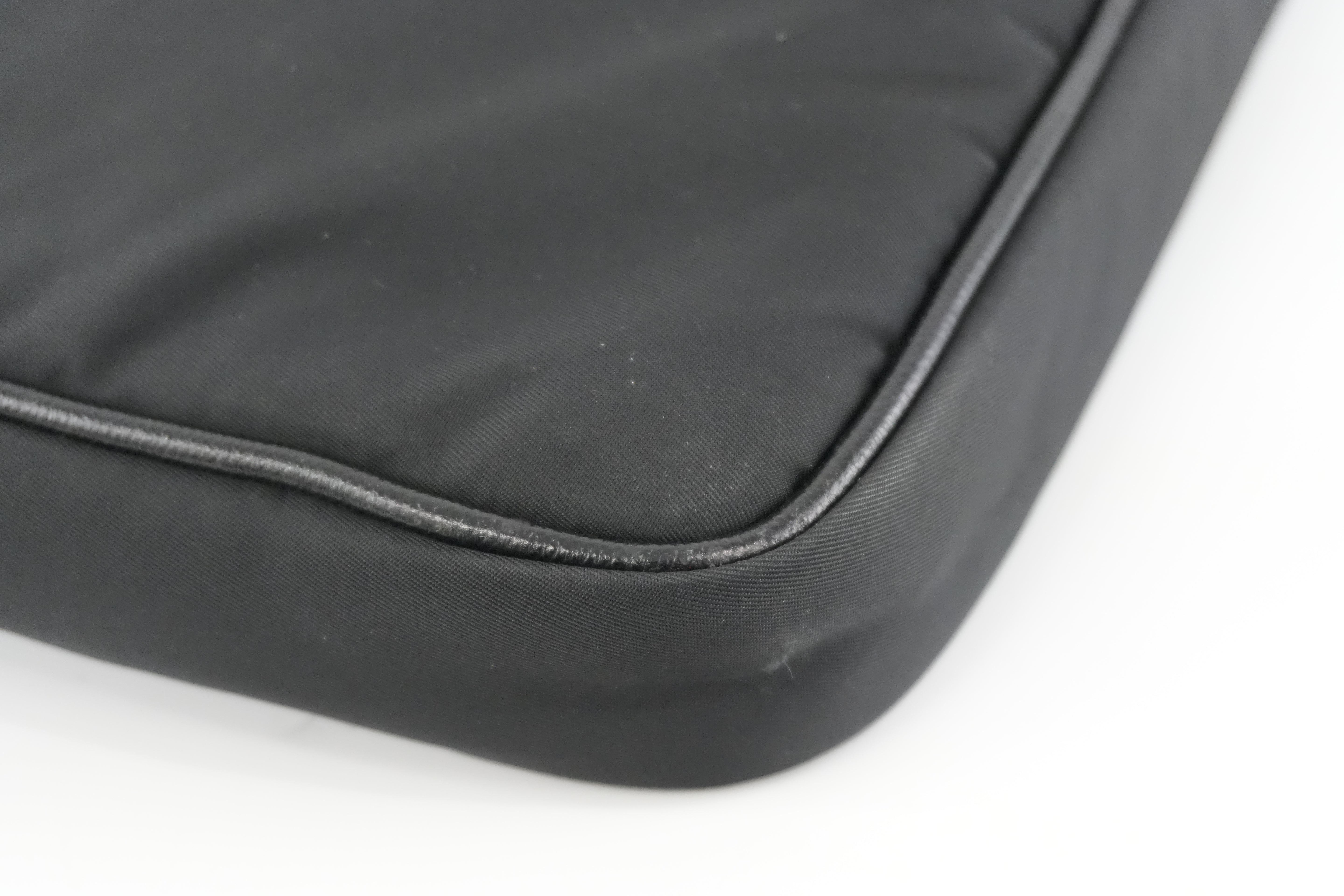 Prada Laptop Case Black Nylon Used