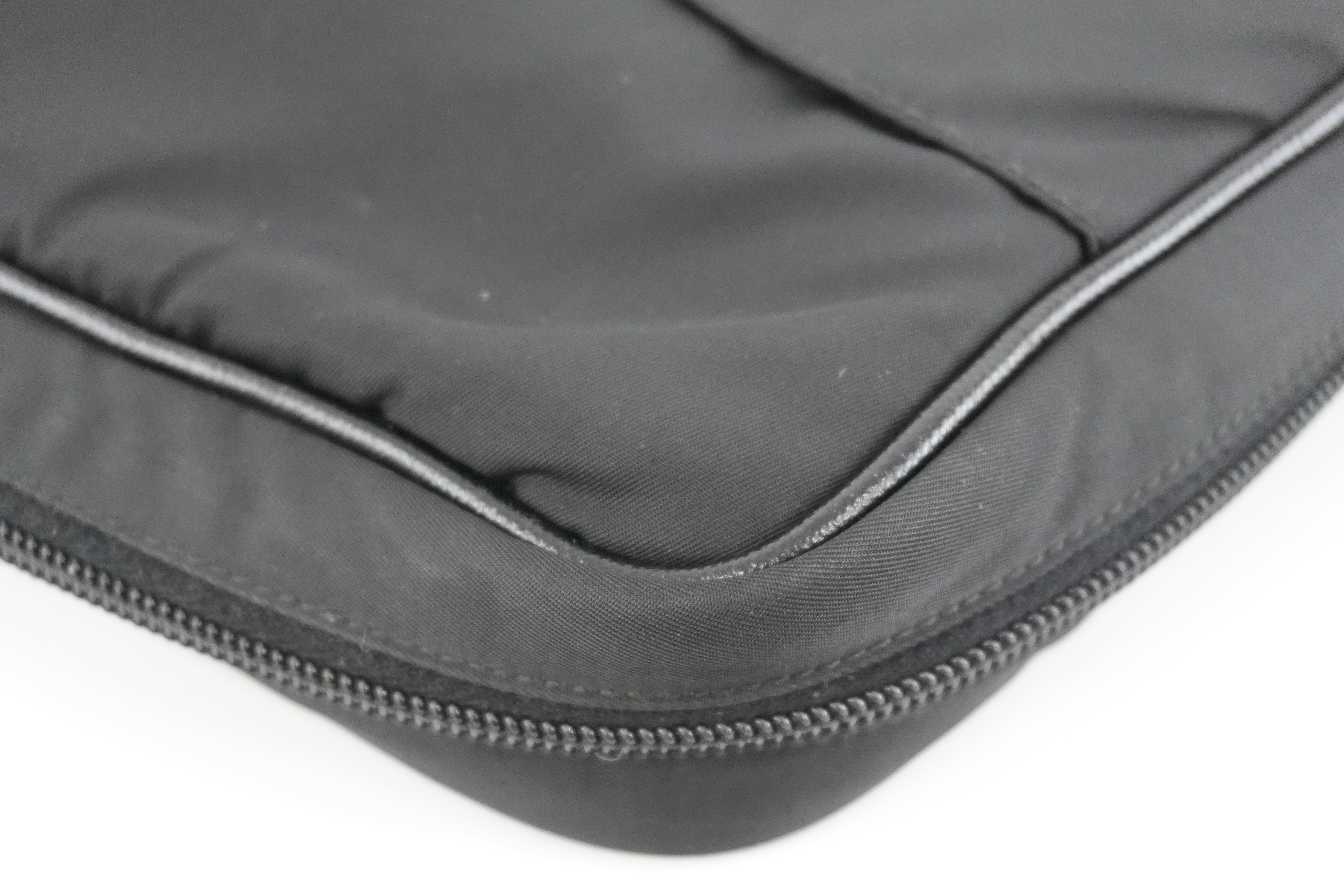 Prada Laptop Case Black Nylon Used