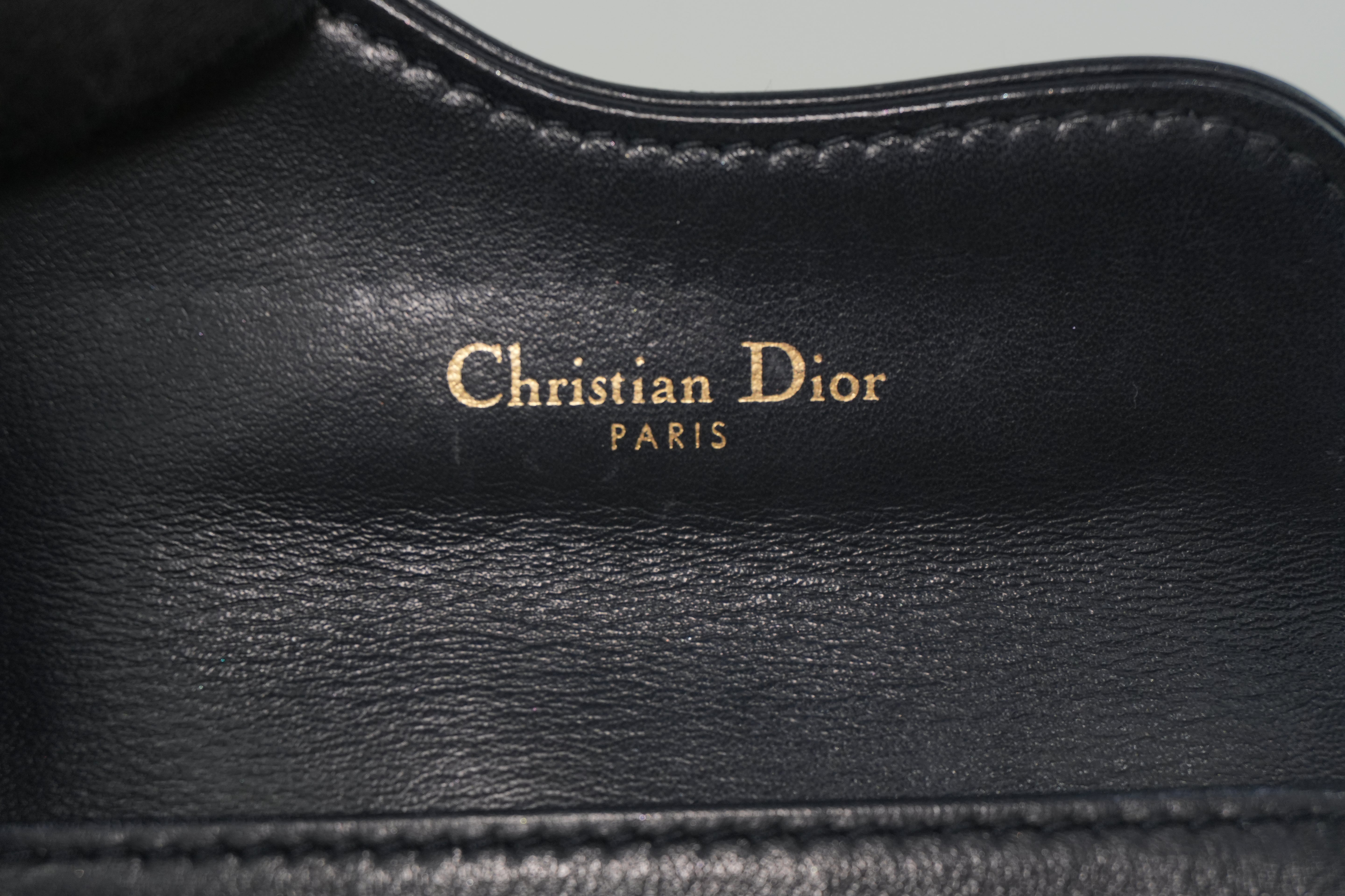 Christian Dior Card Case Blue Used