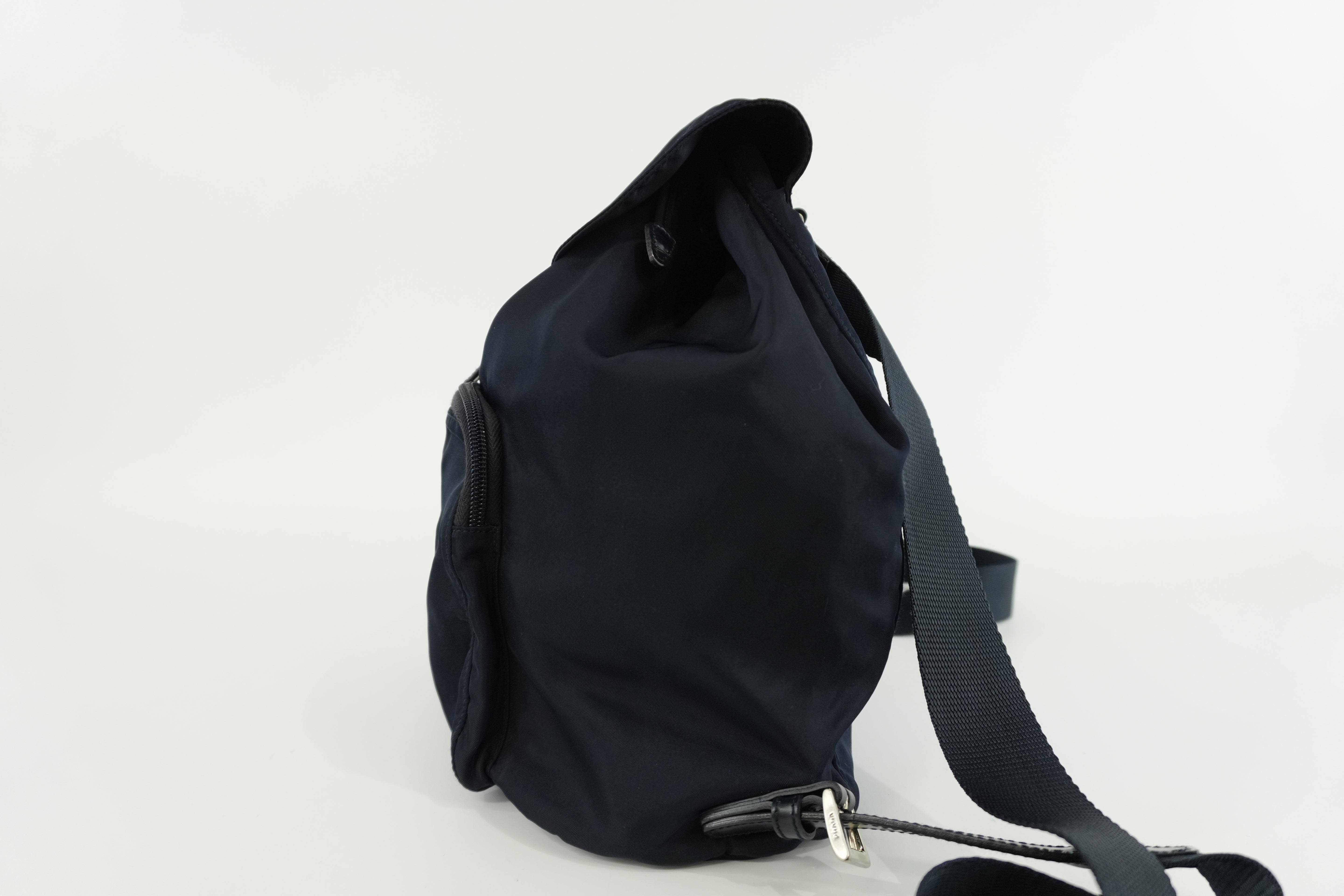 Prada Backpack Blue Nylon Used