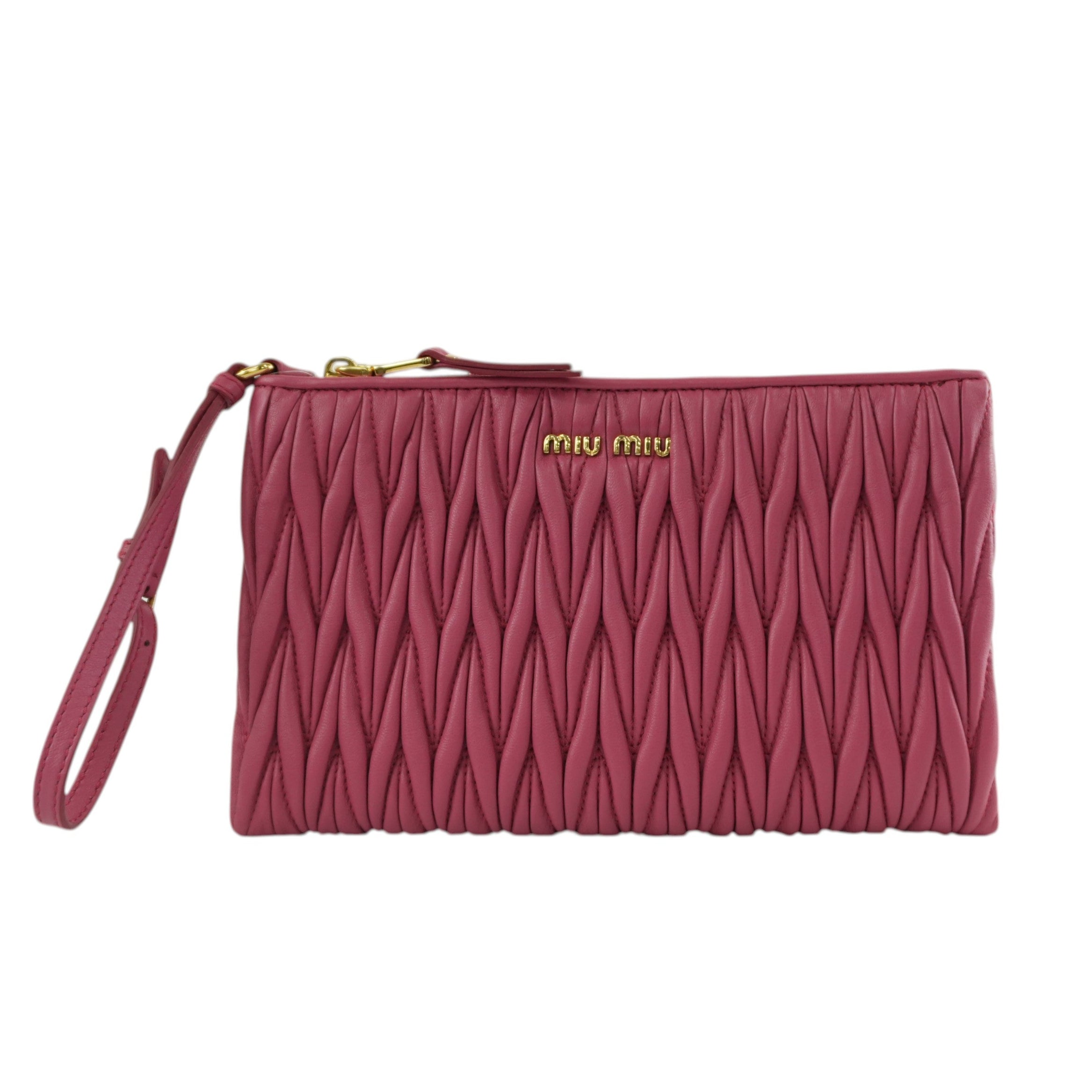 Miumiu Wrist Clutch Pink Used