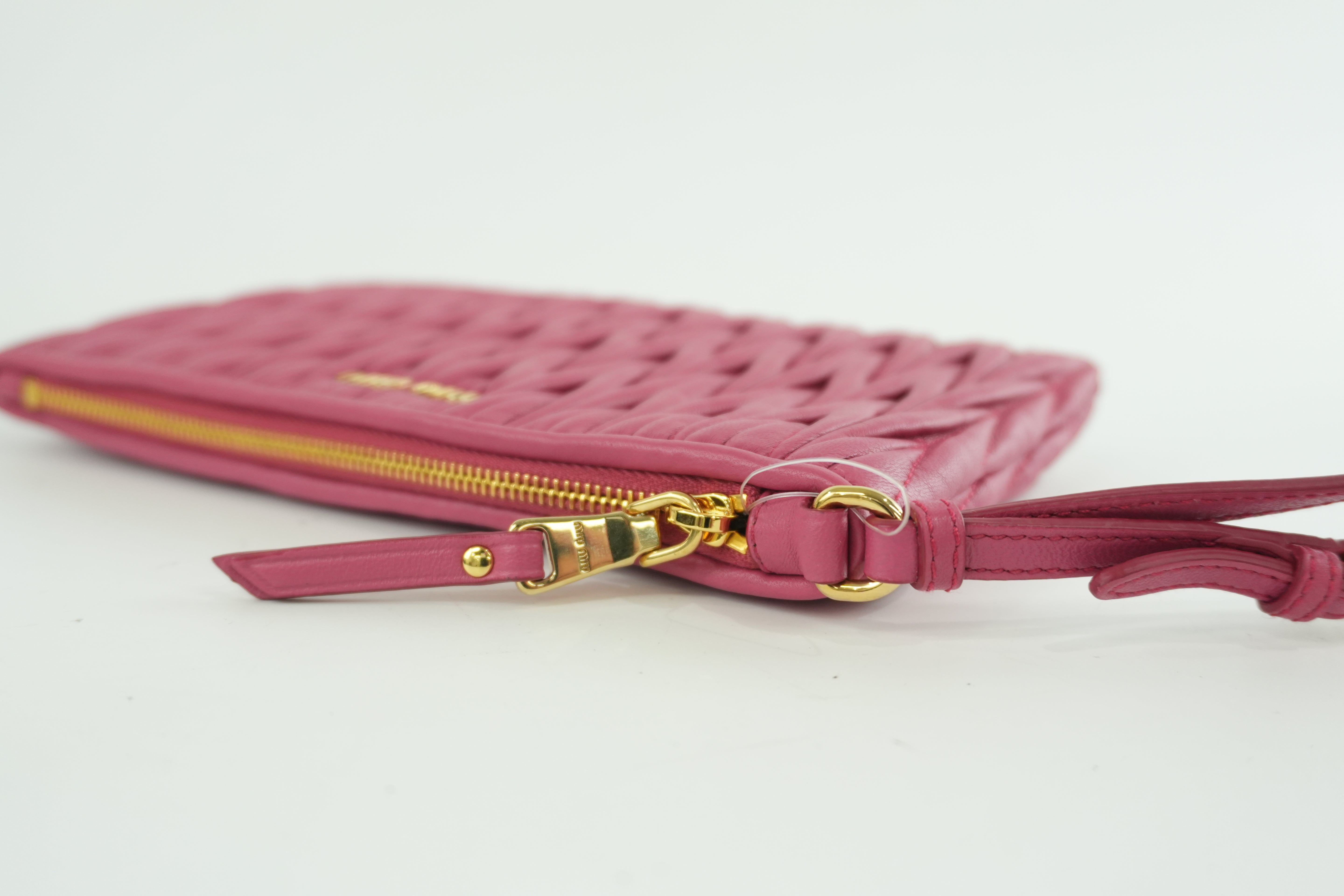 Miu Miu Wrist Clutch Pink Used