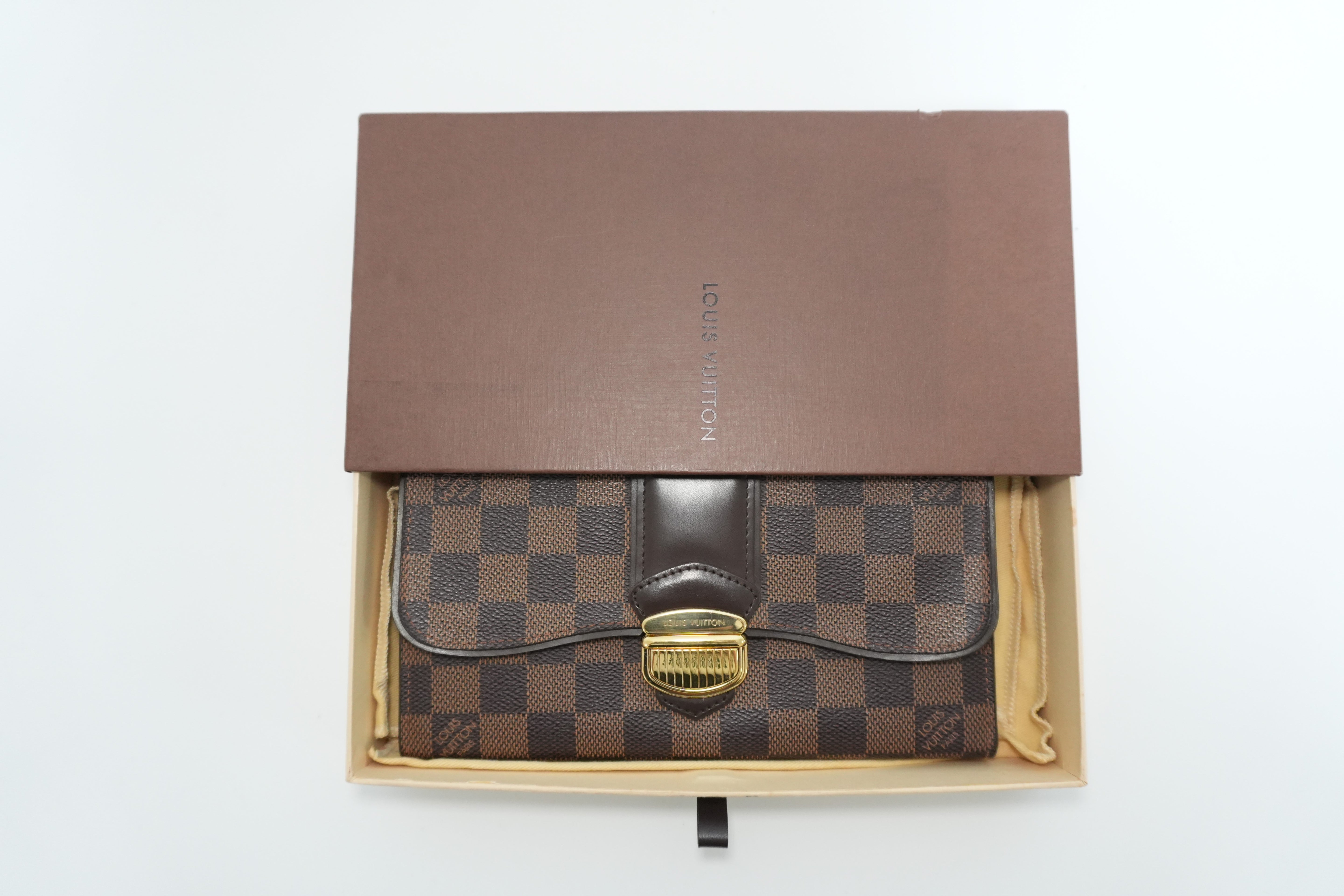 Louis Vuitton Fouil Sistine Damier Ebene Wallet Used