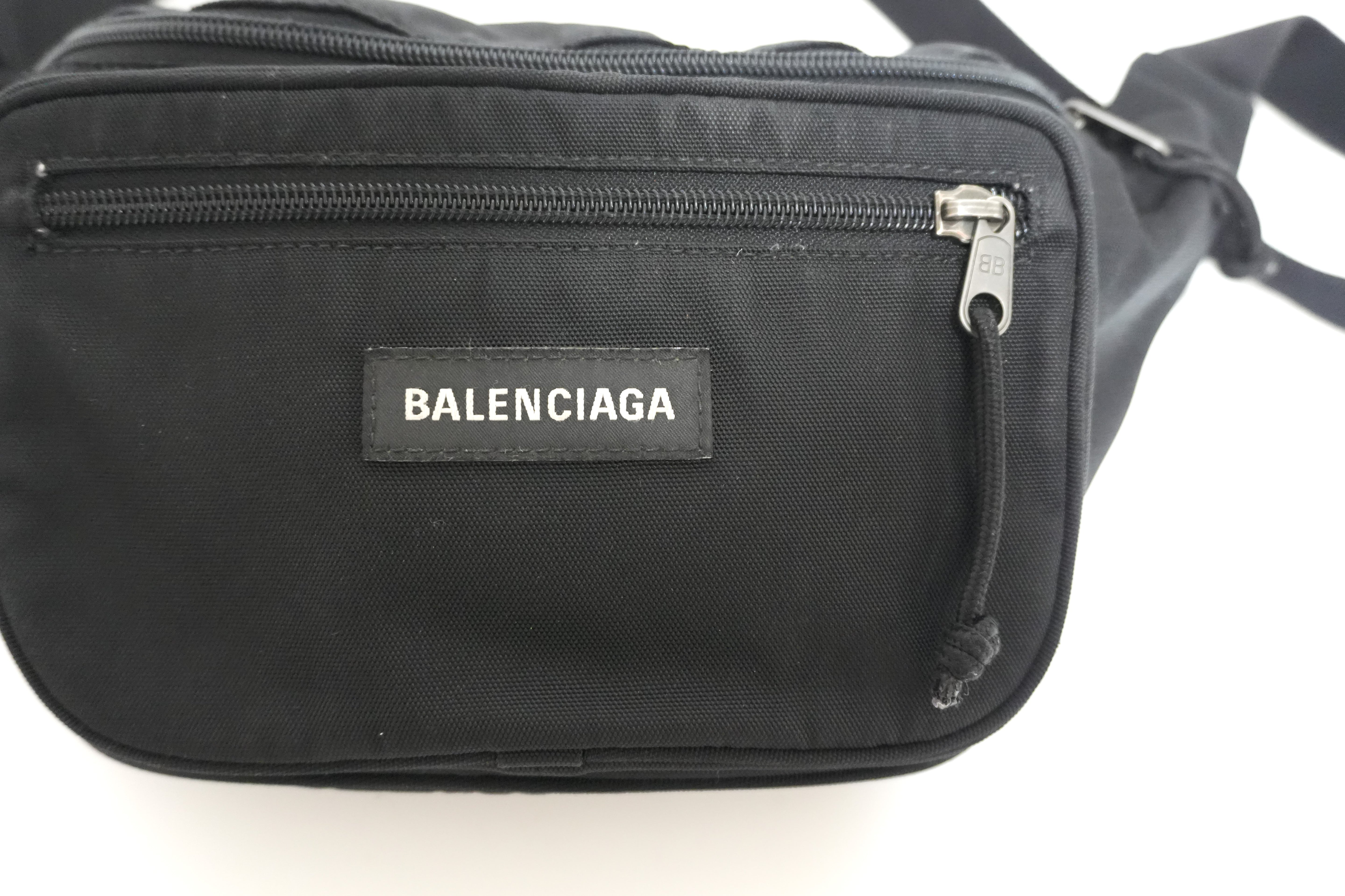 Balenciaga Explorer Canvas Belt Bag Black Used