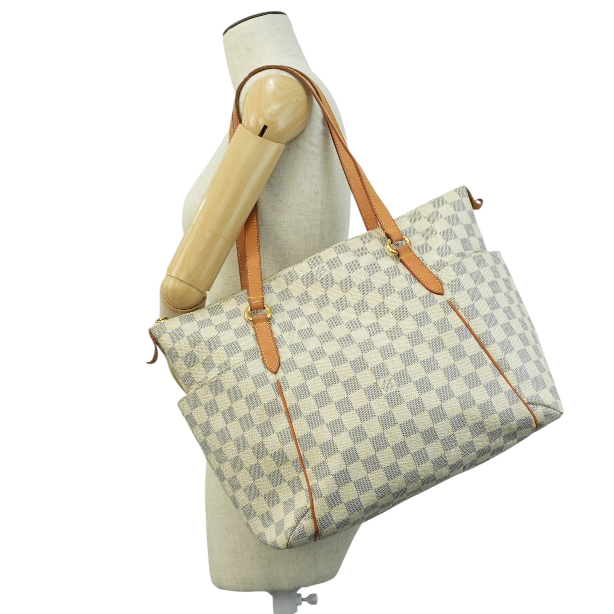 Louis Vuitton Damier Azur Totally MM Tote Bag Used