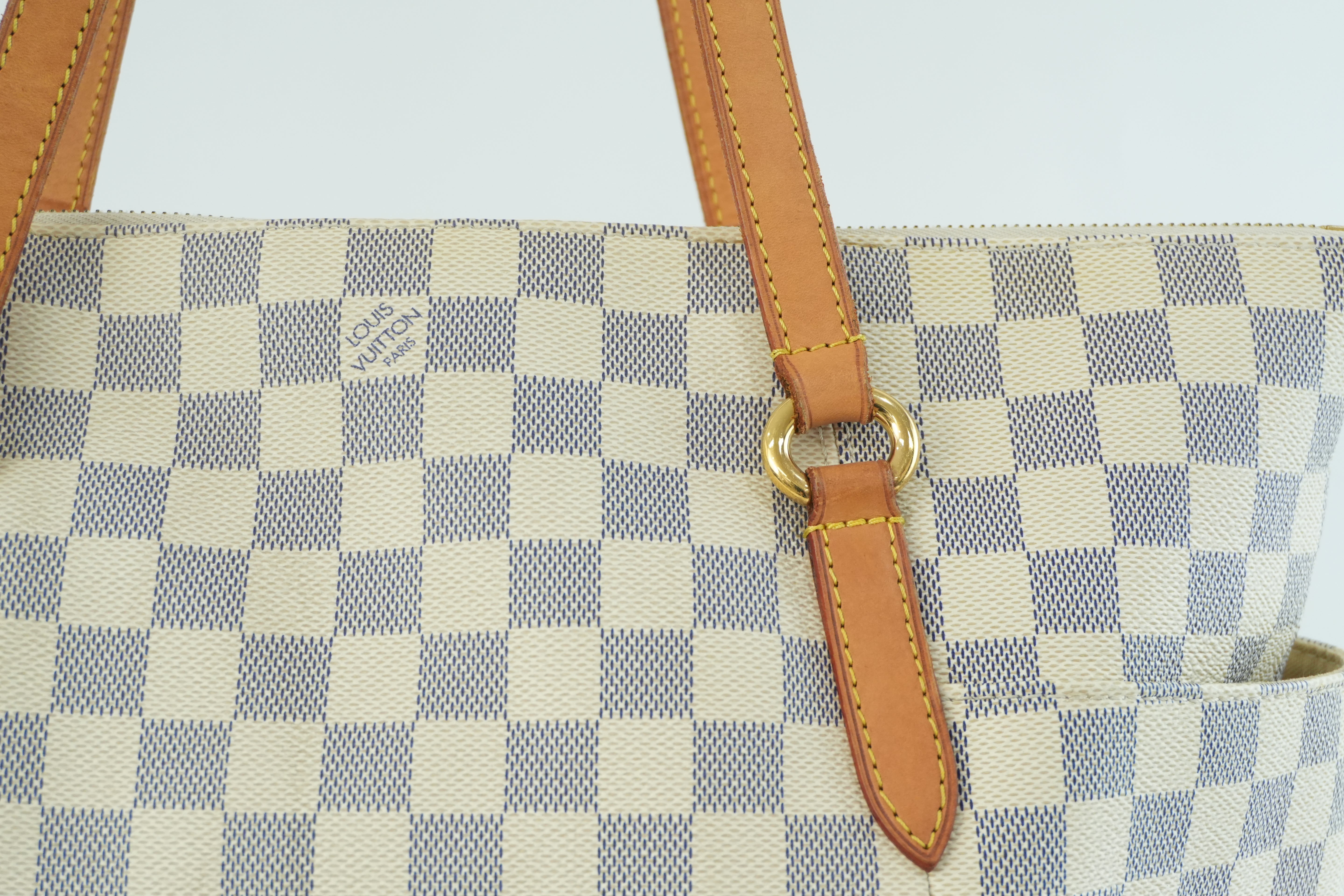 Louis Vuitton Damier Azur Totally MM Tote Bag Used