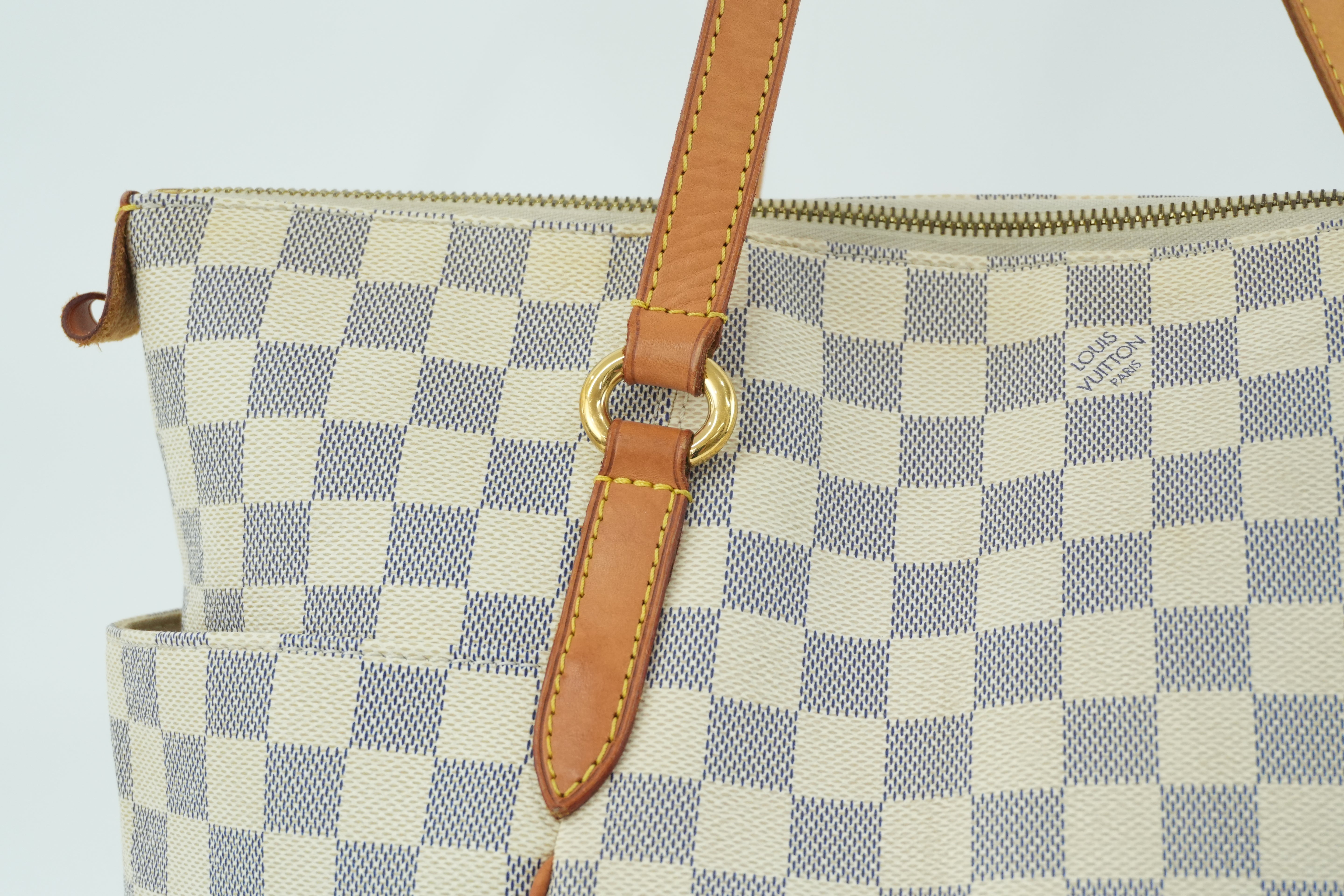 Louis Vuitton Damier Azur Totally MM Tote Bag Used