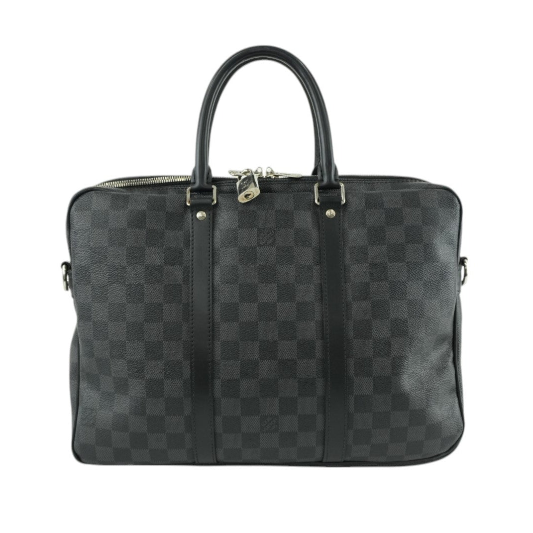 Louis Vuitton Damier Graphite Porte Documents Voyage Briefcase Used