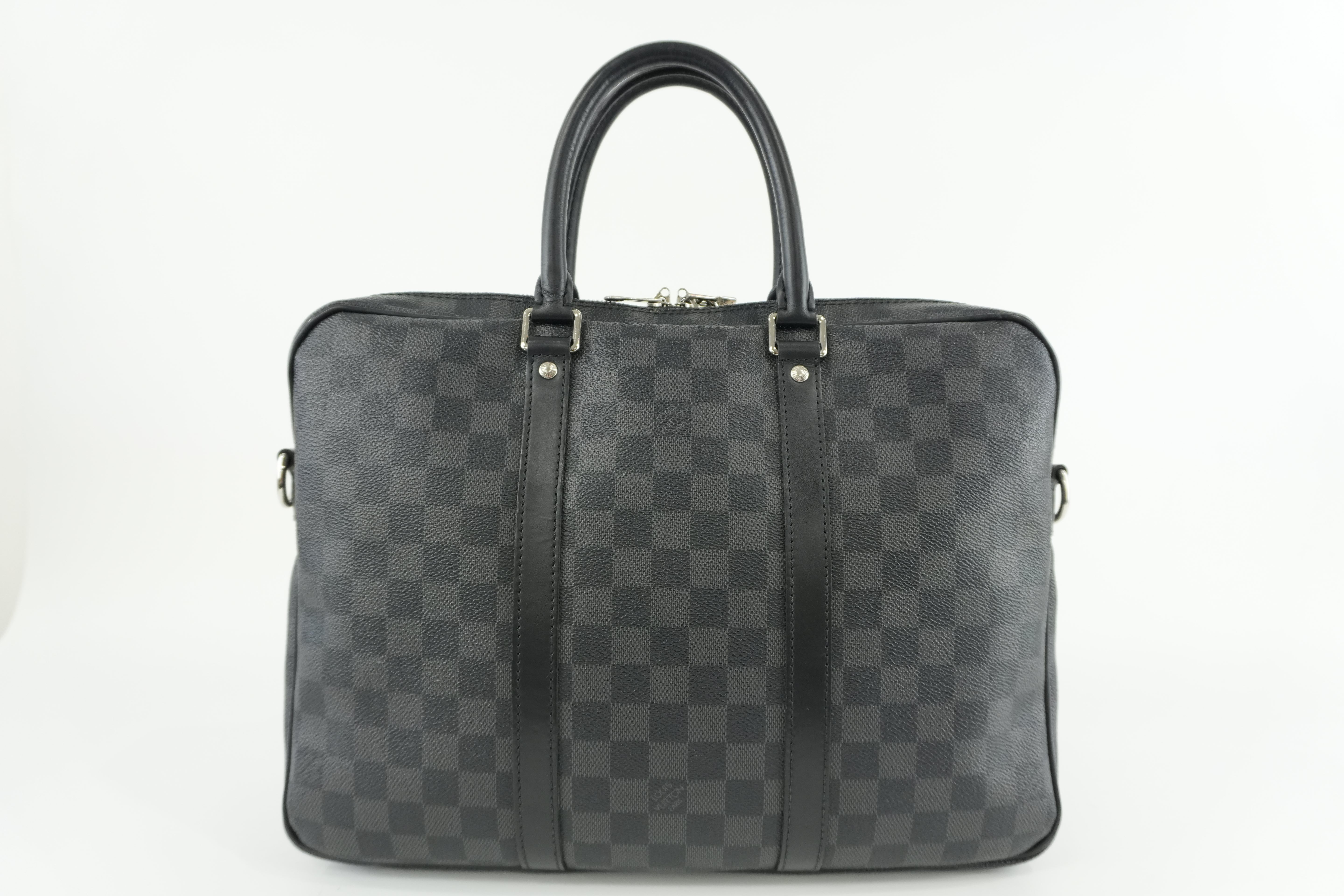 Louis Vuitton Damier Graphite Porte Documents Voyage Briefcase Used