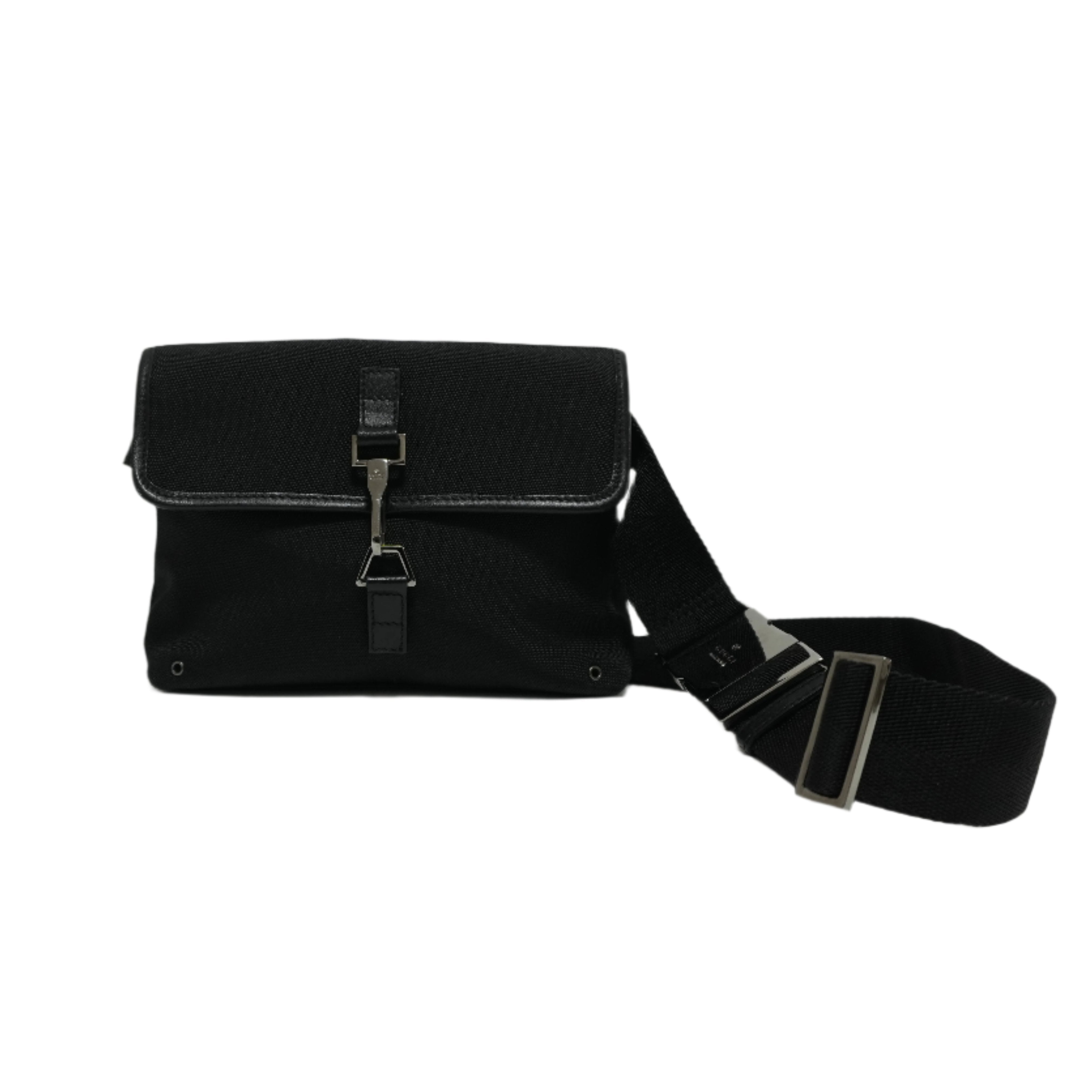 Gucci Canvas Waist Bag Black Used