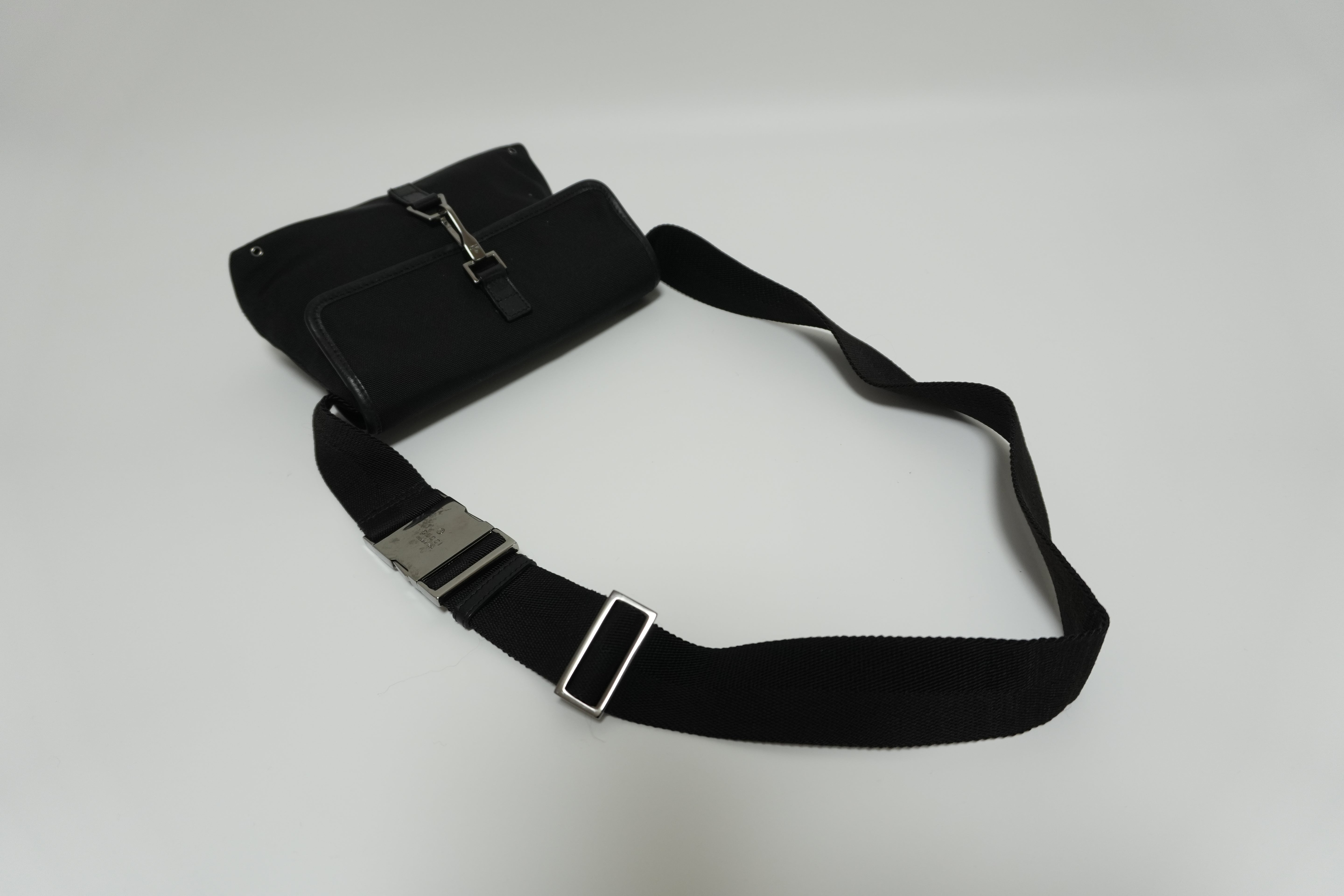 Gucci Canvas Waist Bag Black Used