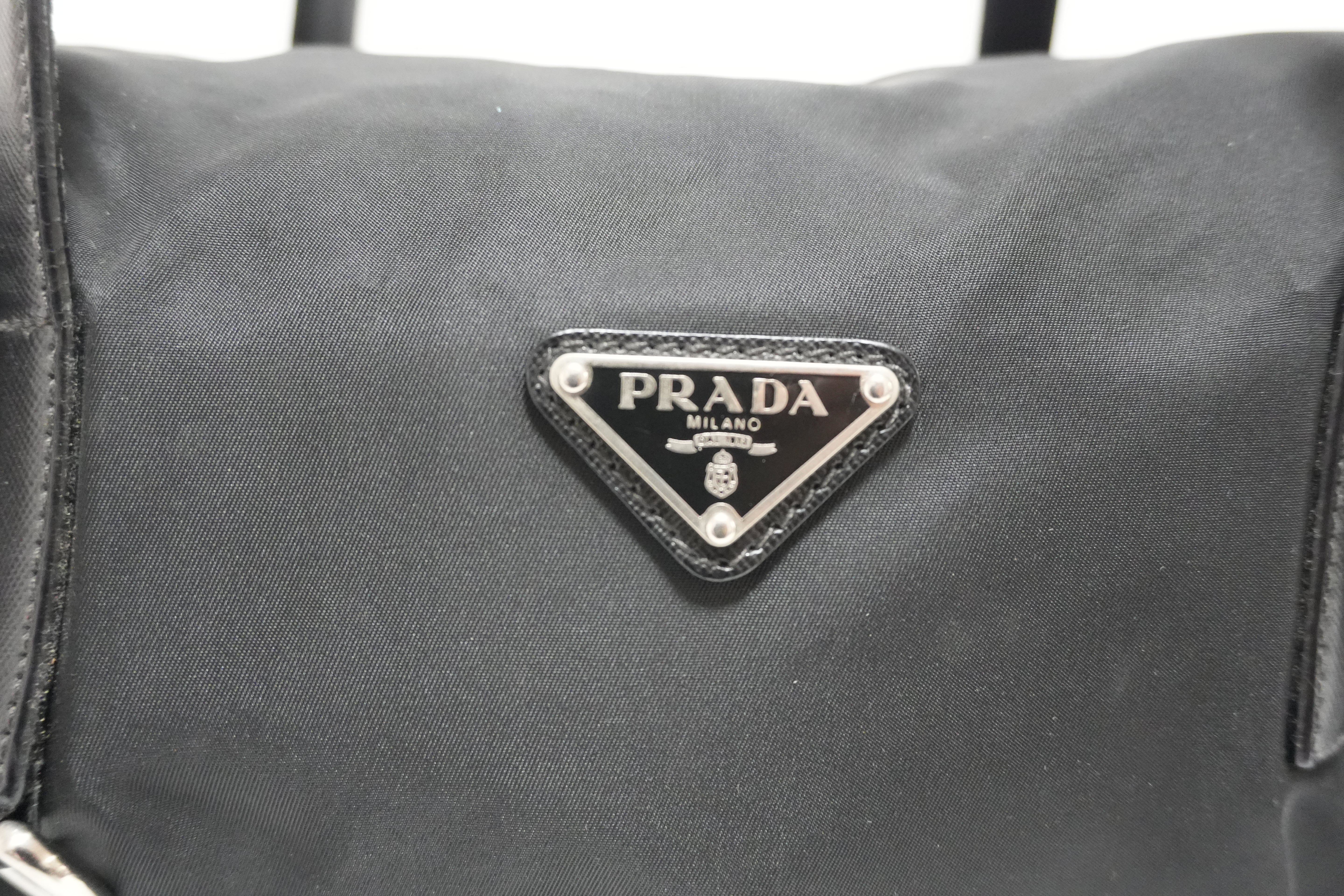 Prada Nylon Pocono Shoulder Bag Black Used