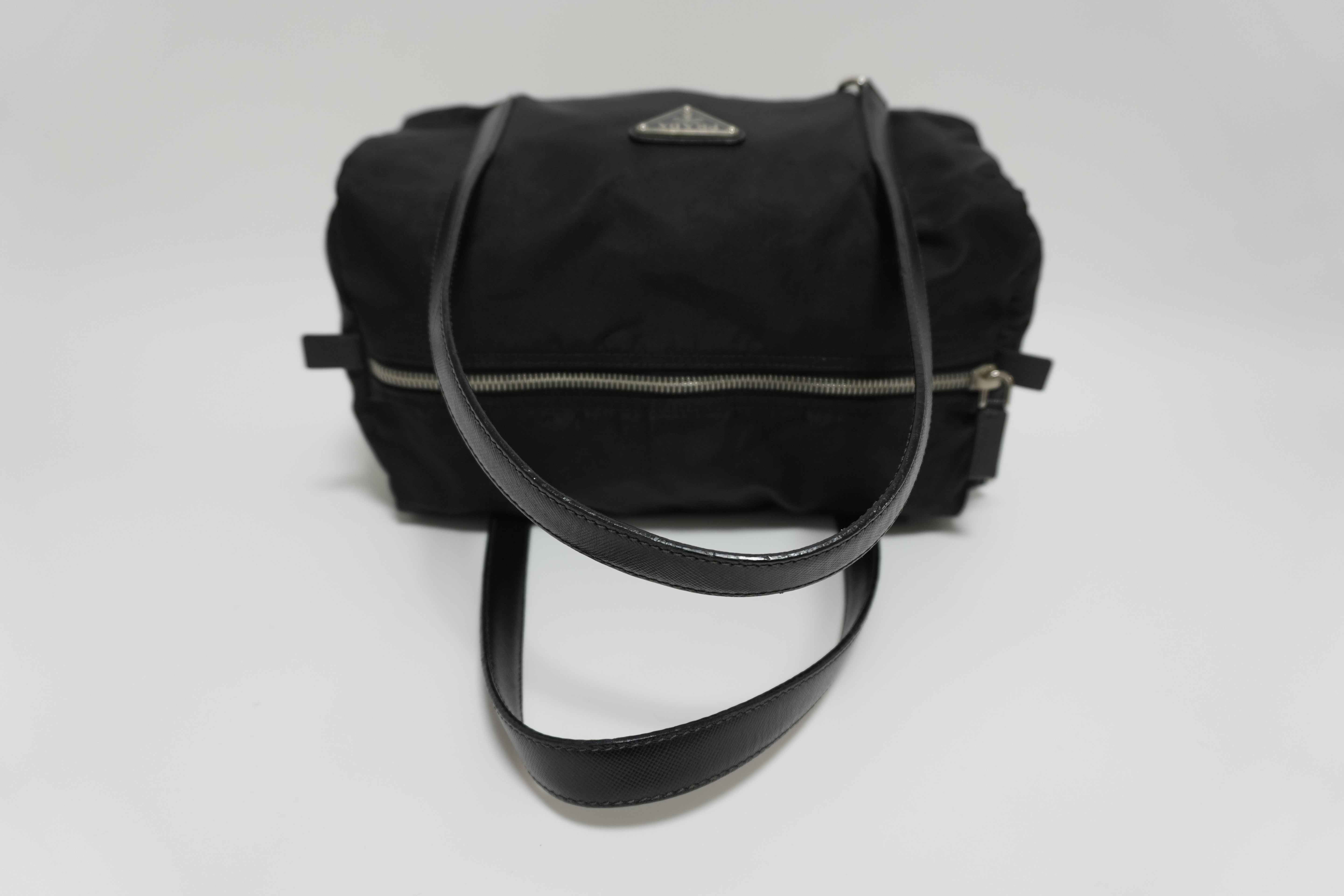 Prada Nylon Pocono Shoulder Bag Black Used