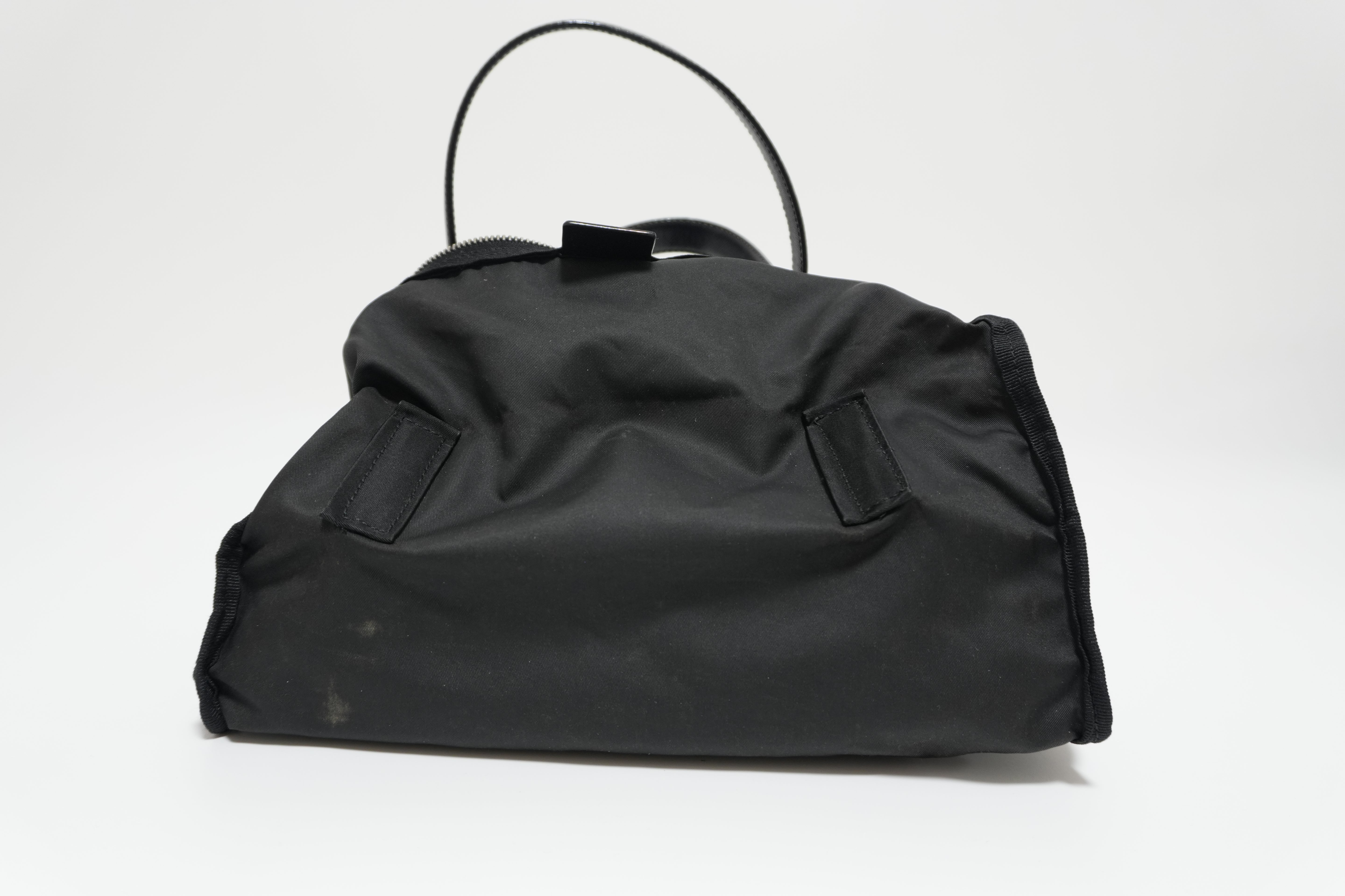 Prada Nylon Pocono Shoulder Bag Black Used