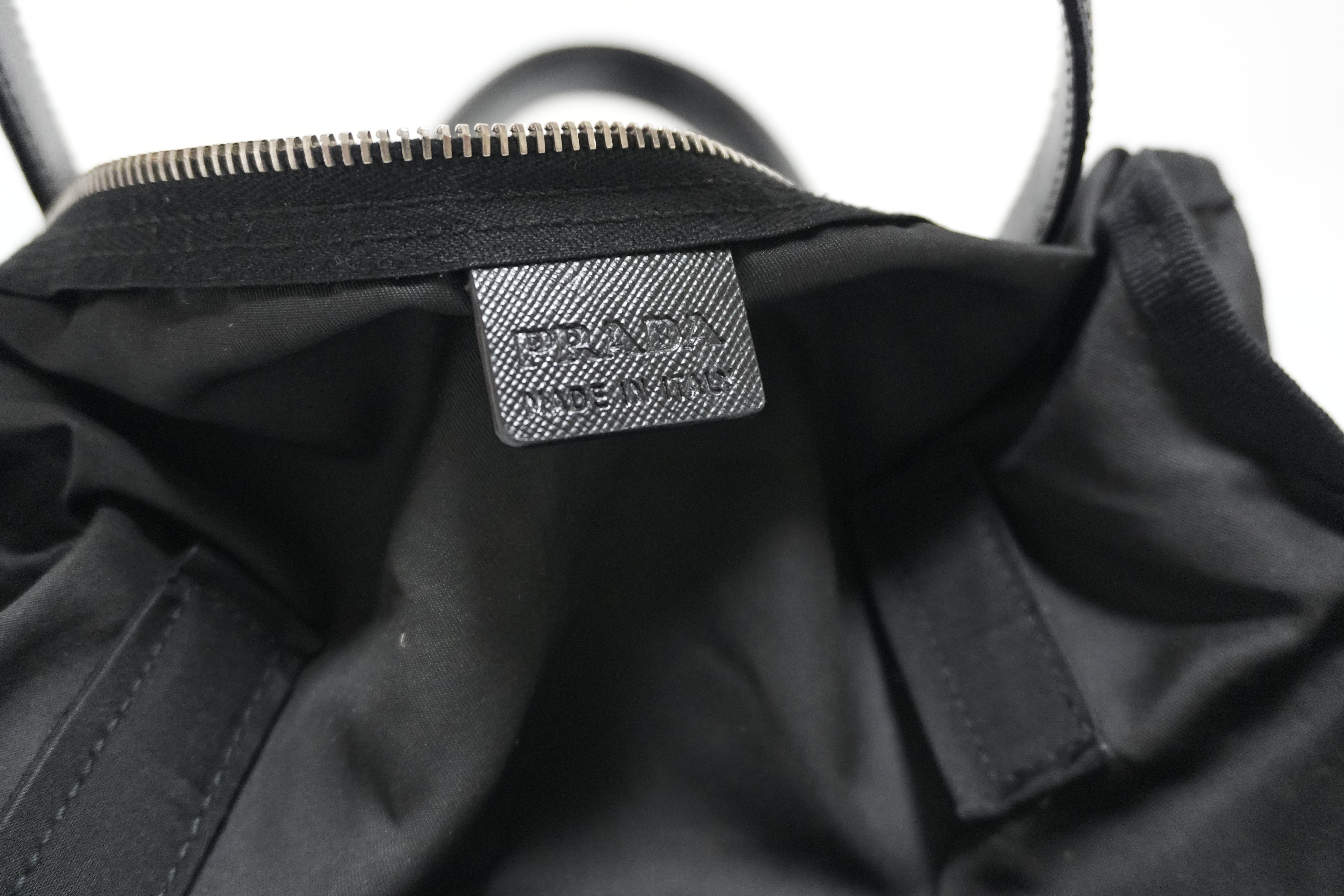 Prada Nylon Pocono Shoulder Bag Black Used