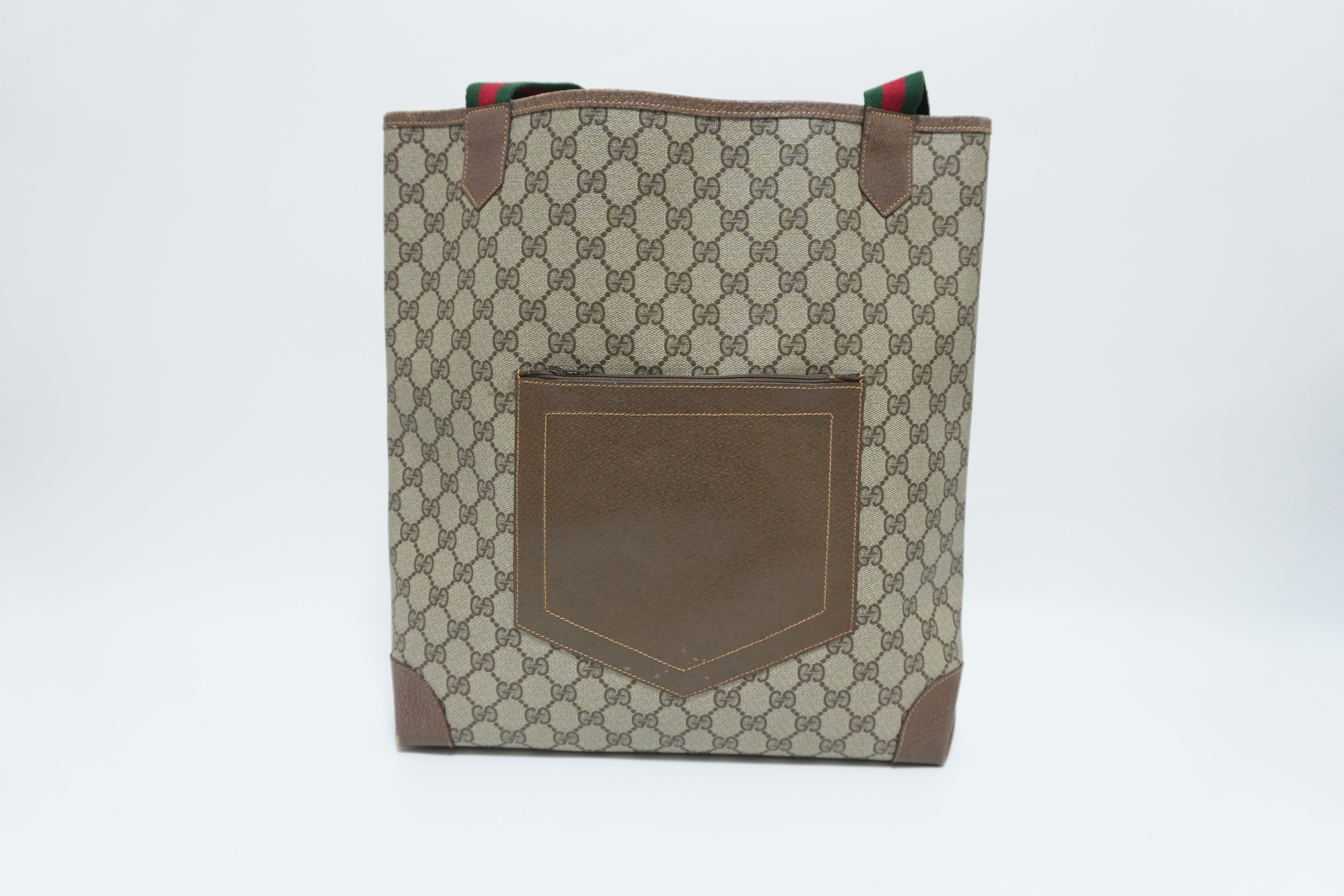 Gucci Slim Tote Bag Sheryline Strap Brown Used