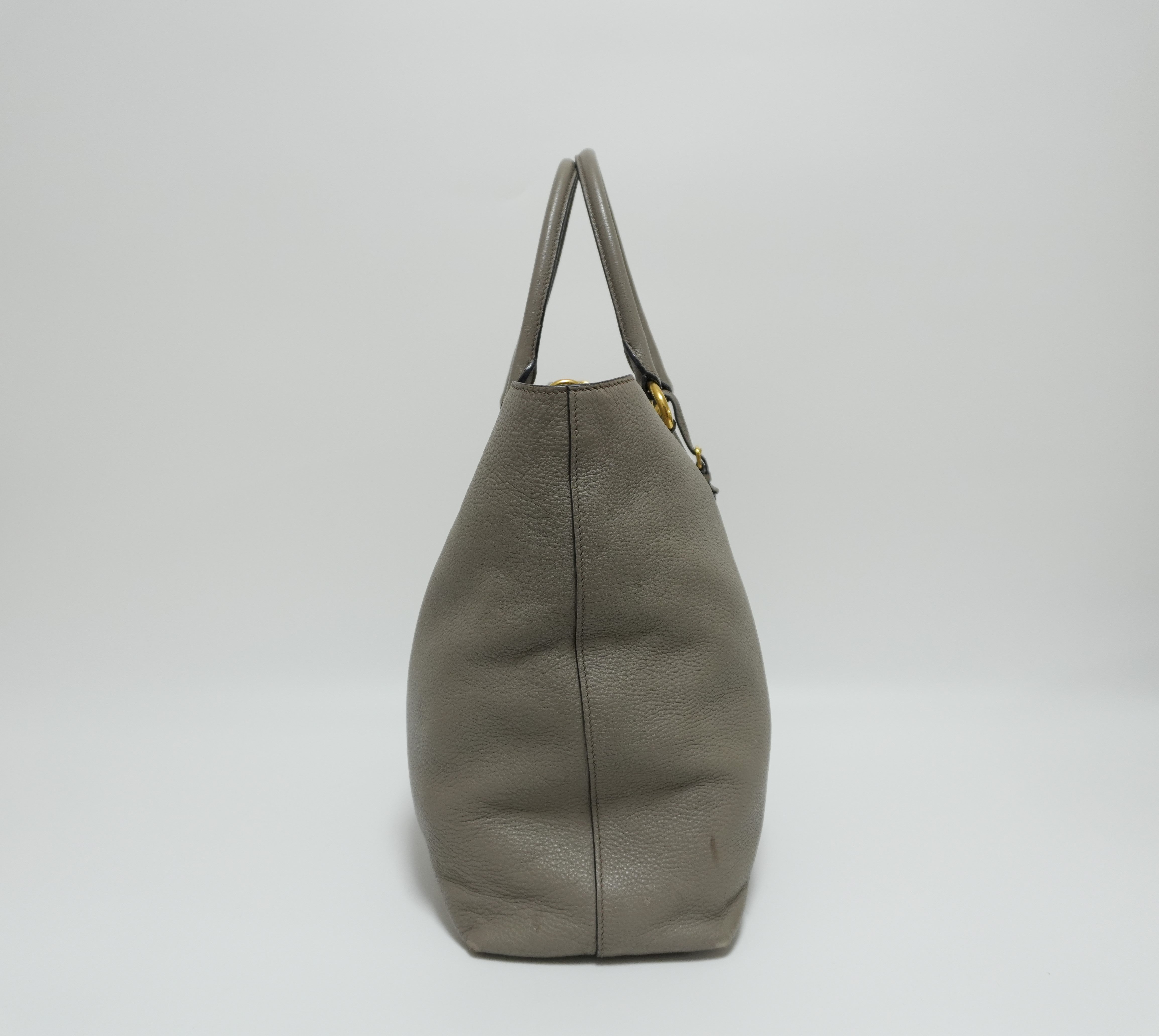 Prada Leather Daino Tote Bag Used