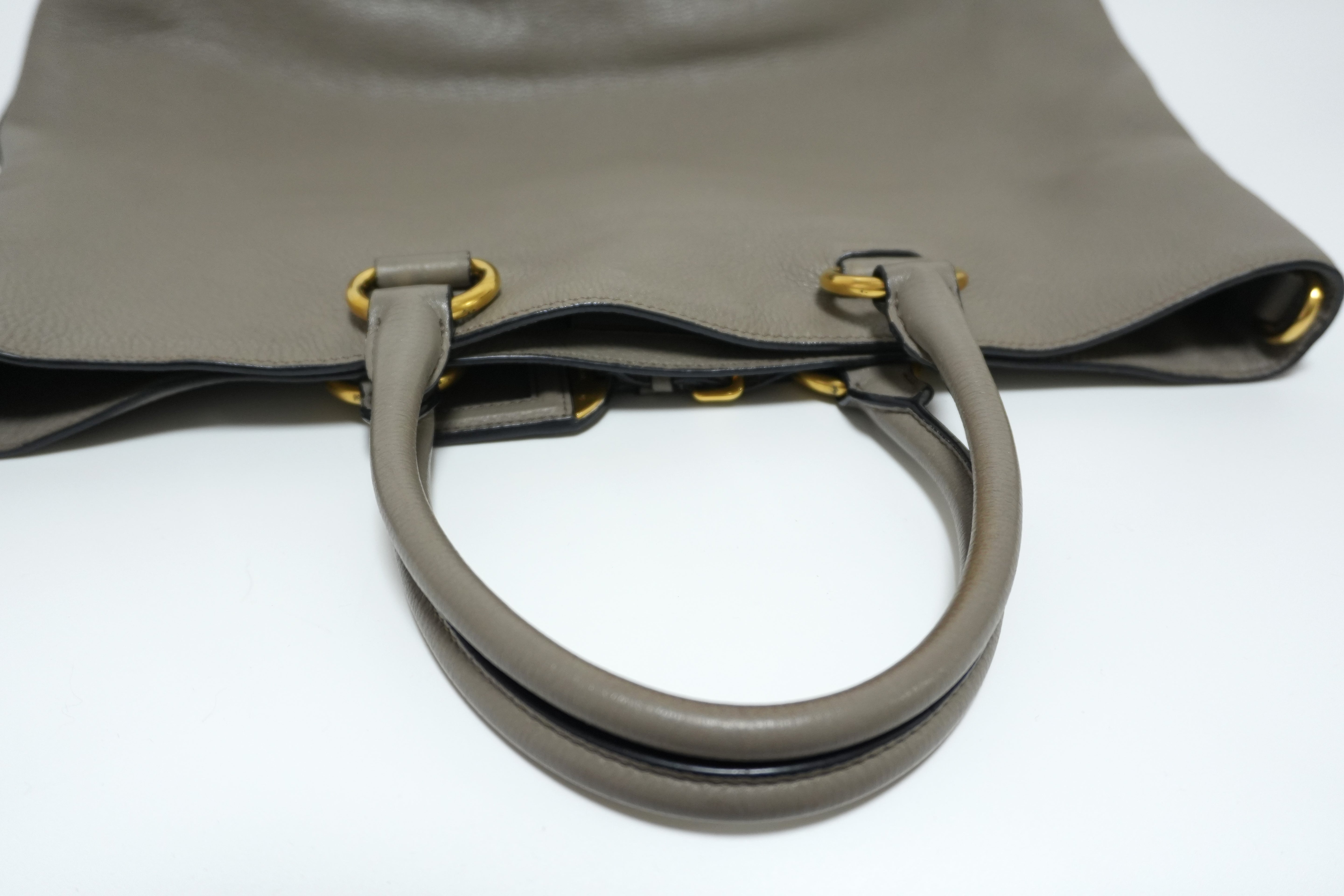 Prada Leather Daino Tote Bag Used