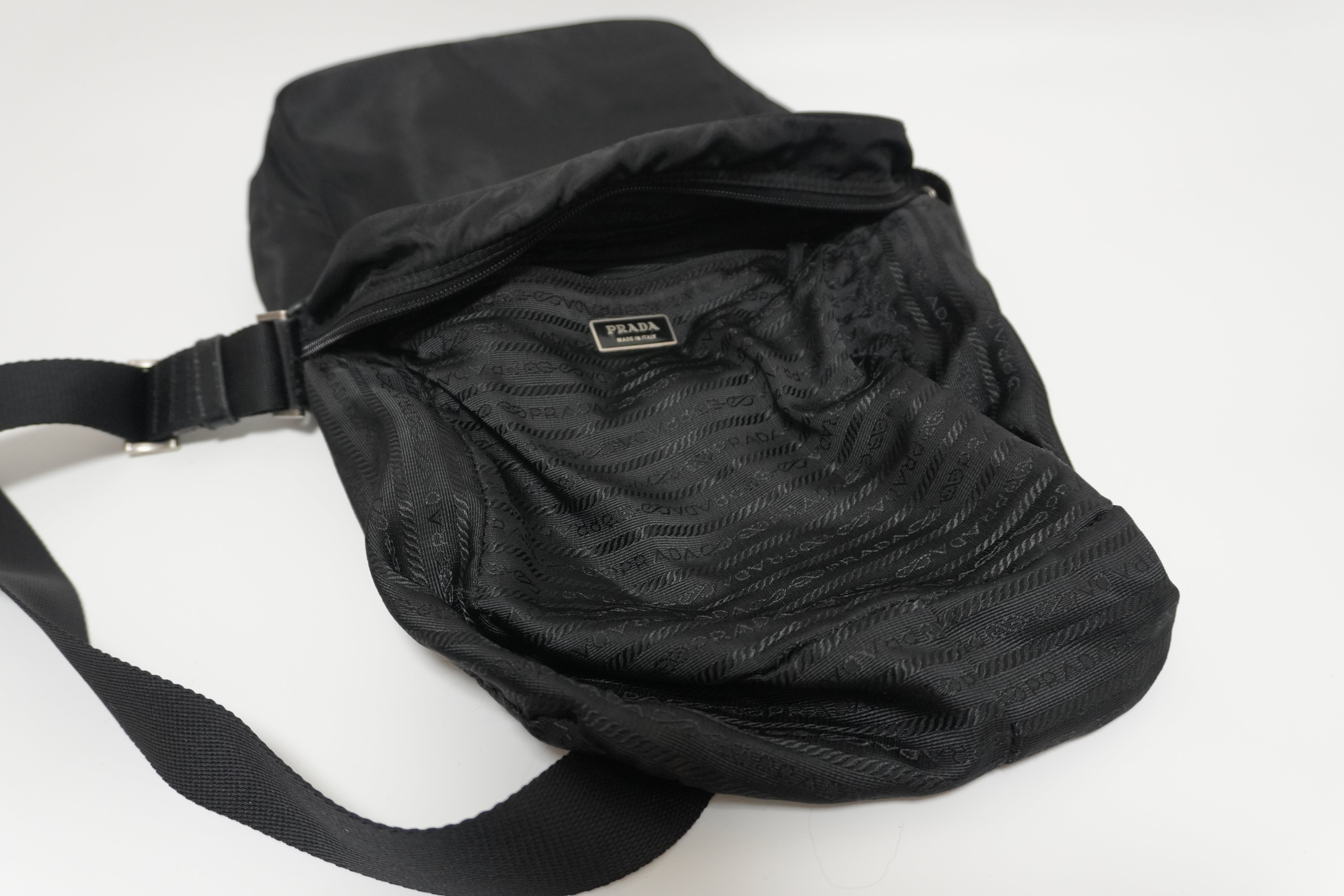 Prada Nylon Crossbody Bag Black Used