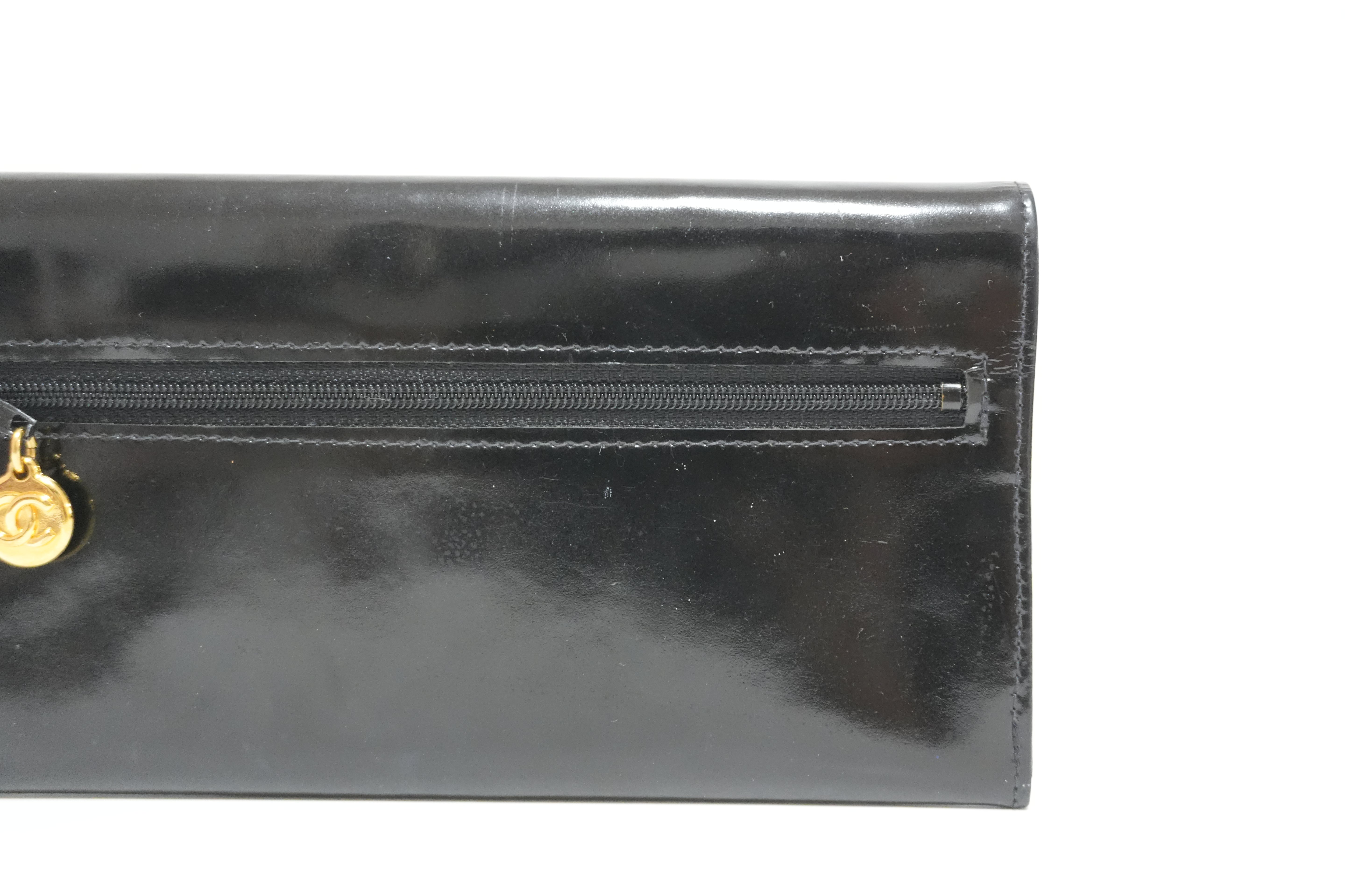 Chanel Patent Wallet Used