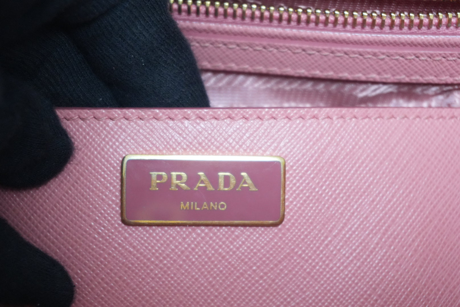 Prada Galleria Saffiano Two Way Pink and White Used