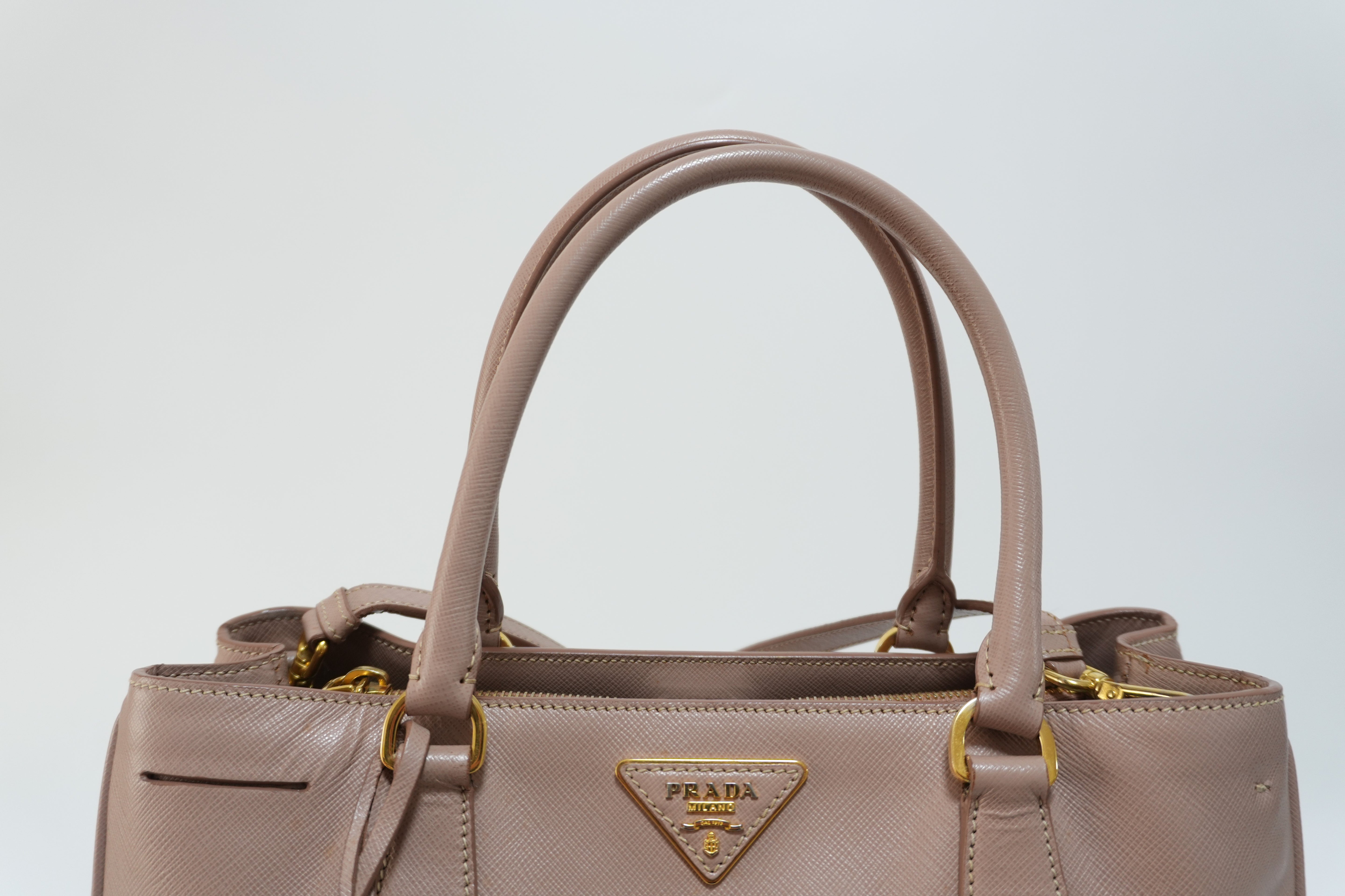 Prada Saffiano Two Way Bag Pink Used