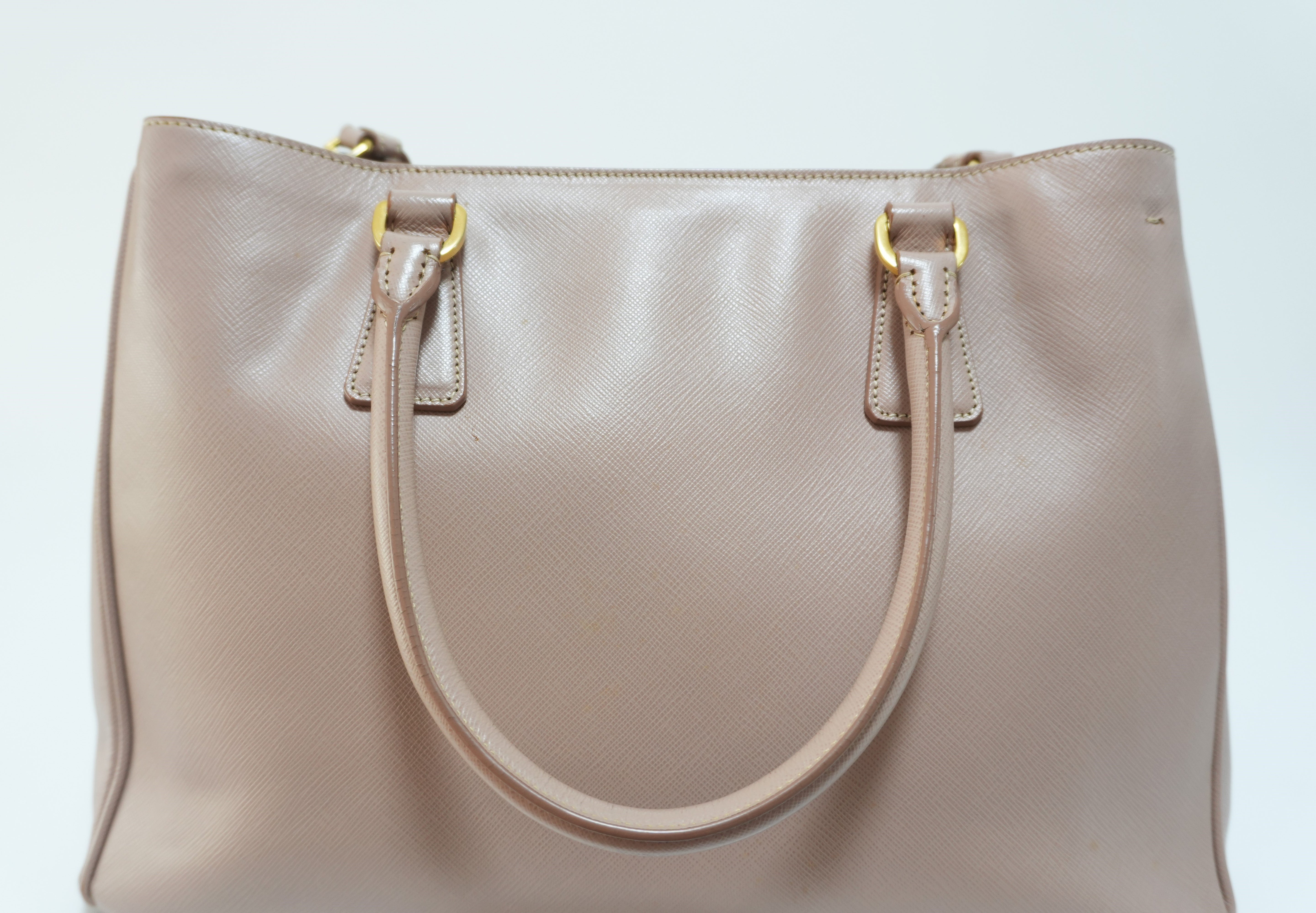 Prada Saffiano Two Way Bag Pink Used