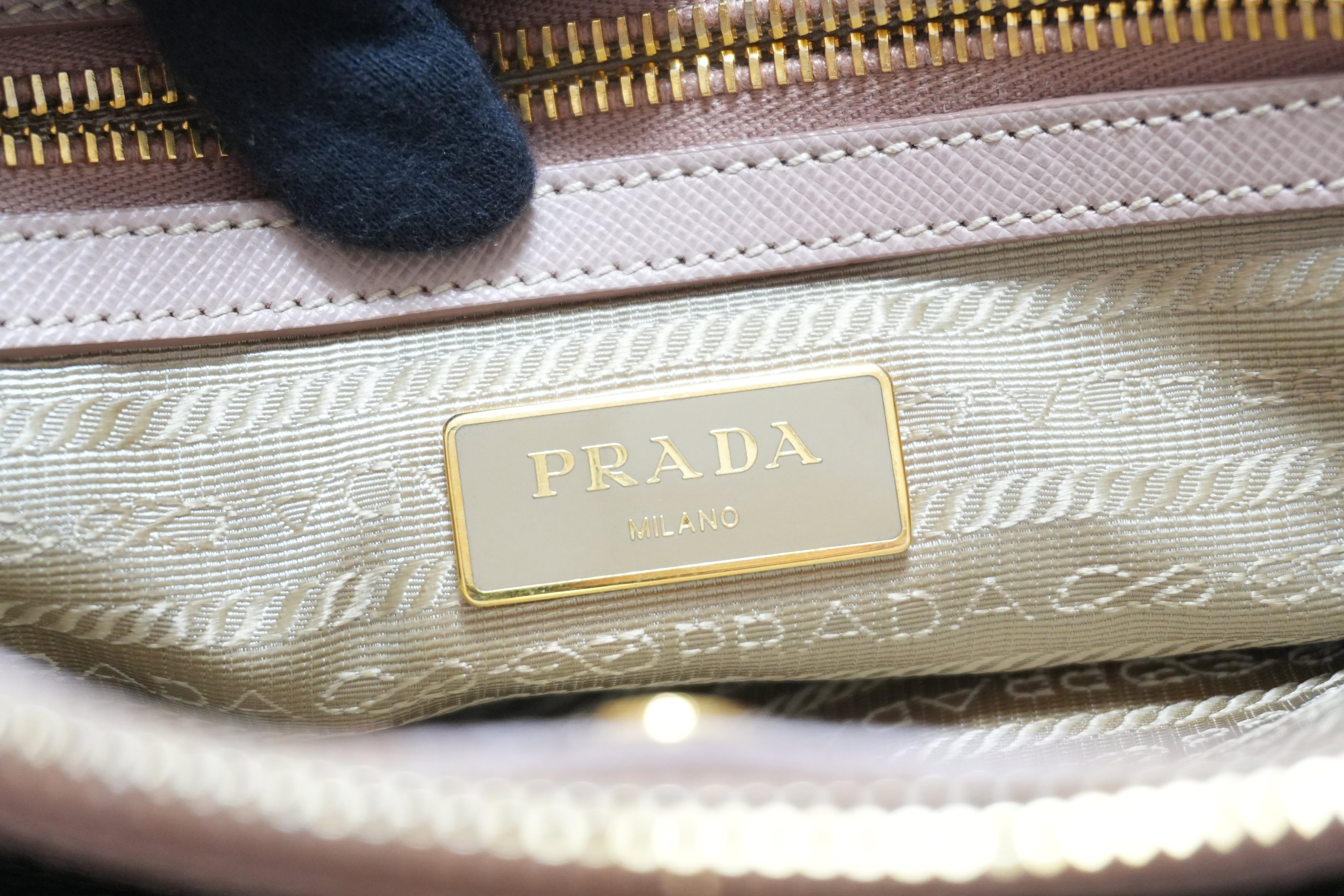 Prada Saffiano Two Way Bag Pink Used