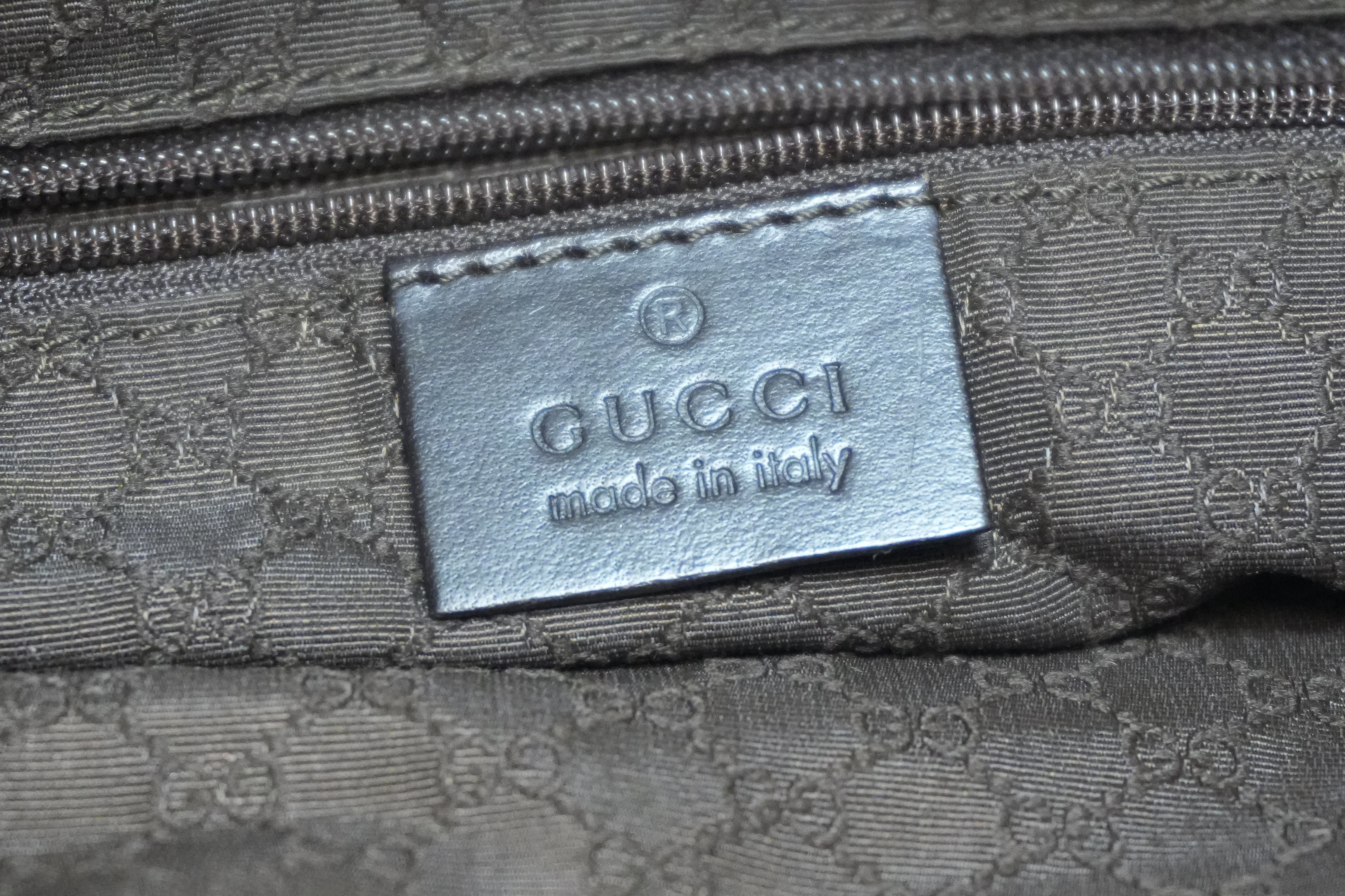 Gucci Suade Sheryline Tote Bag Brown Used