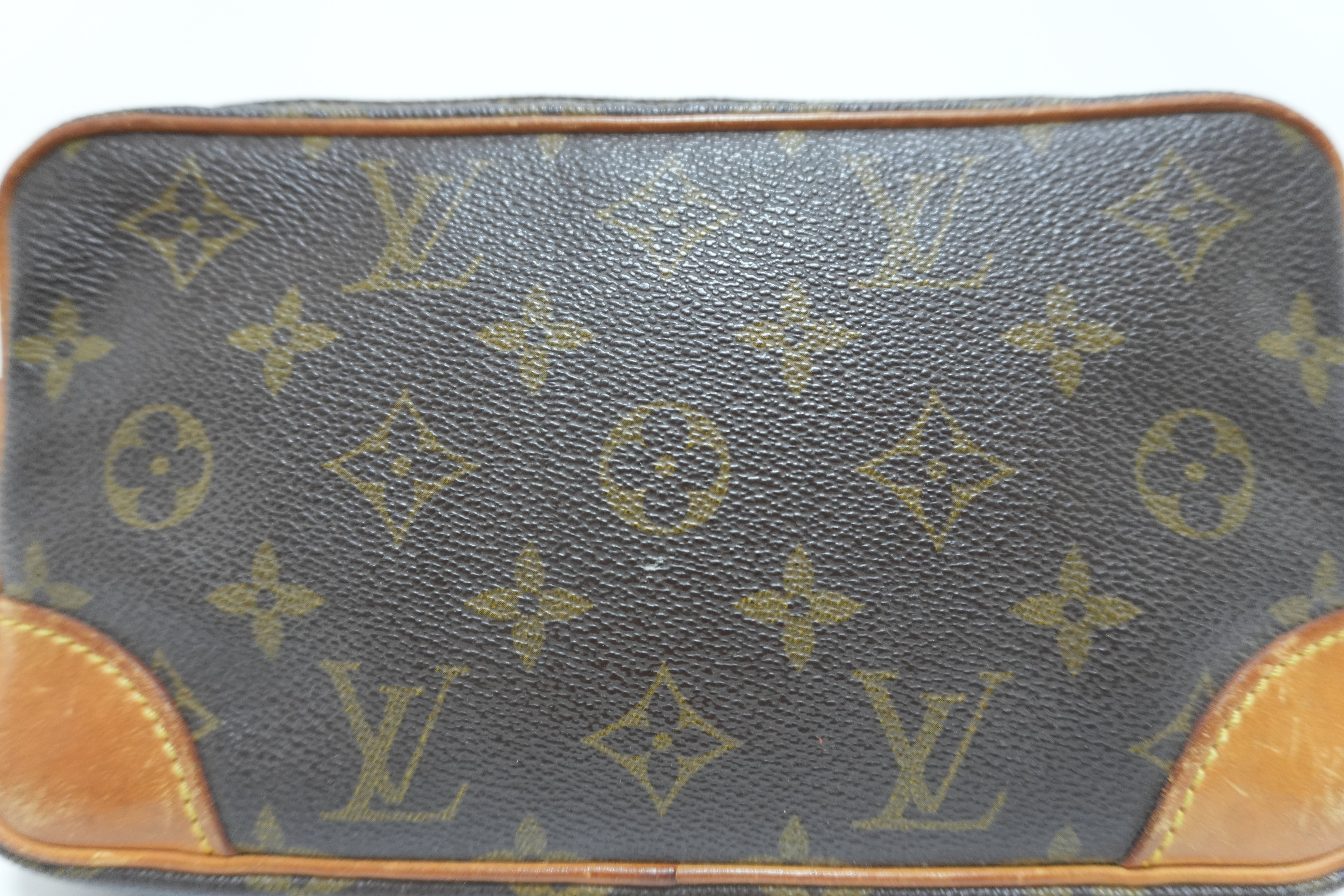 Louis Vuitton Marly Dragonne PM Clutch Brown Used