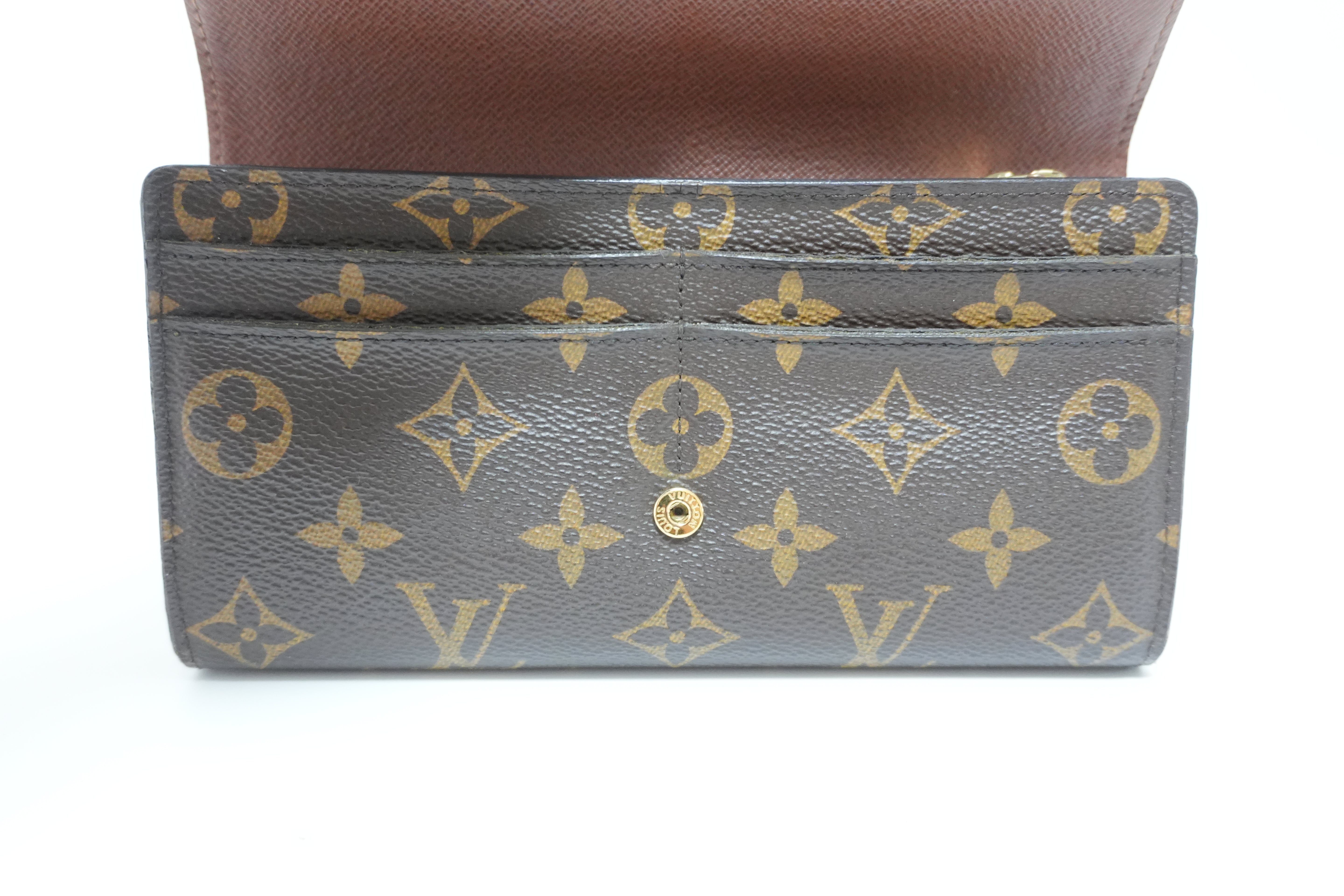 Louis Vuitton Monogram New Model Sarah Wallet Brown Used