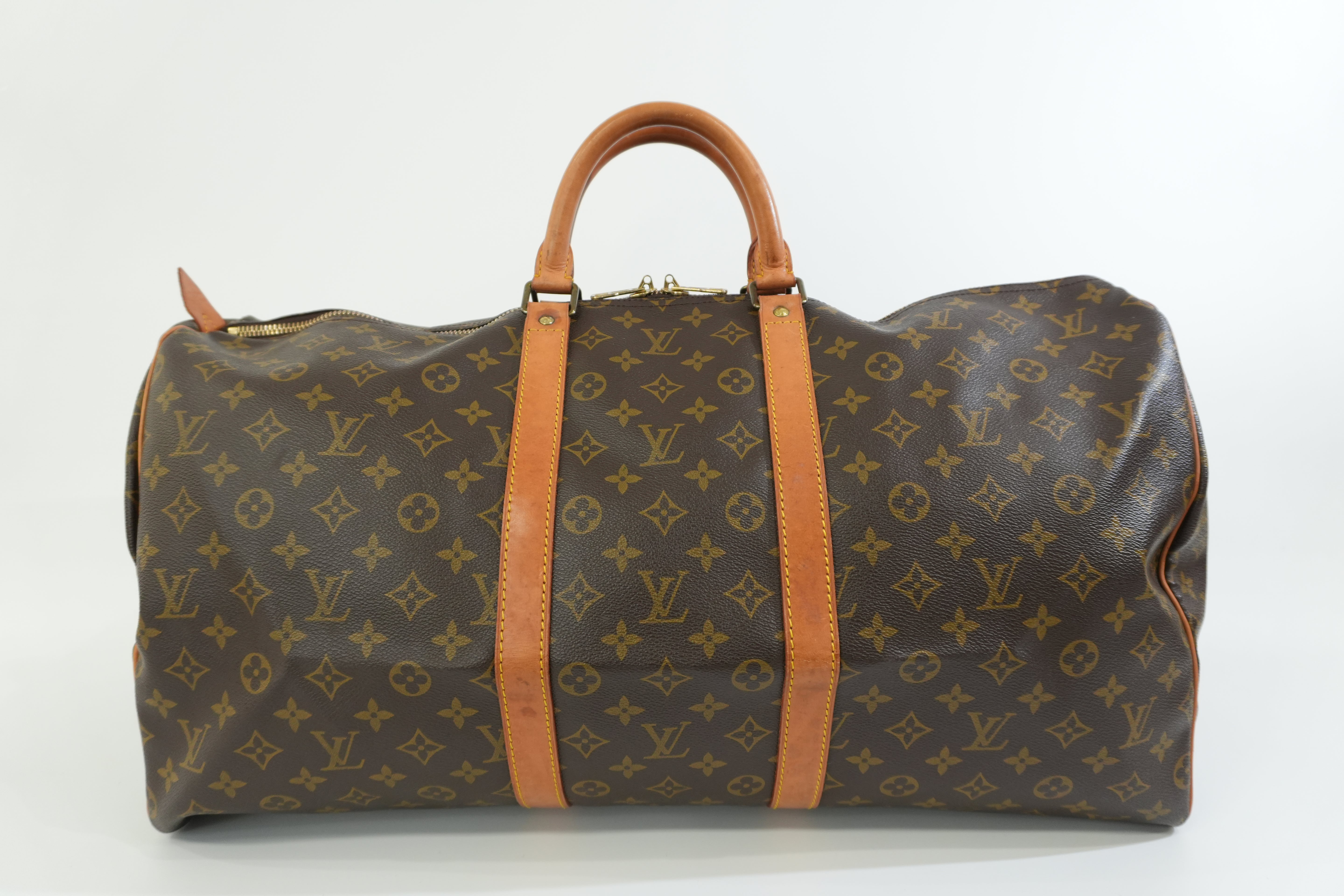 Pre-owned Louis Vuitton Monogram Keepall 55 Travel Bag Used