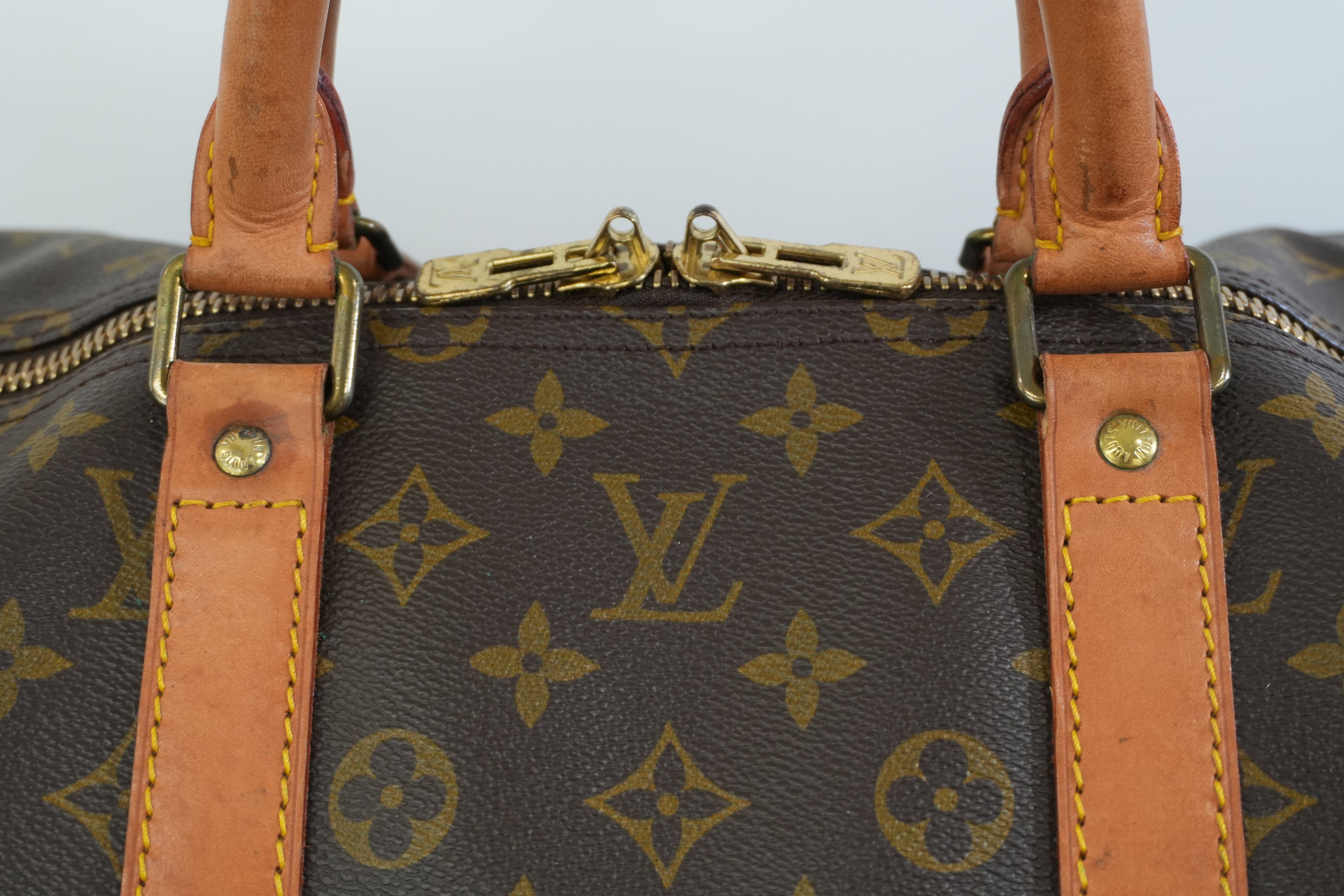 Pre-owned Louis Vuitton Monogram Keepall 55 Travel Bag Used
