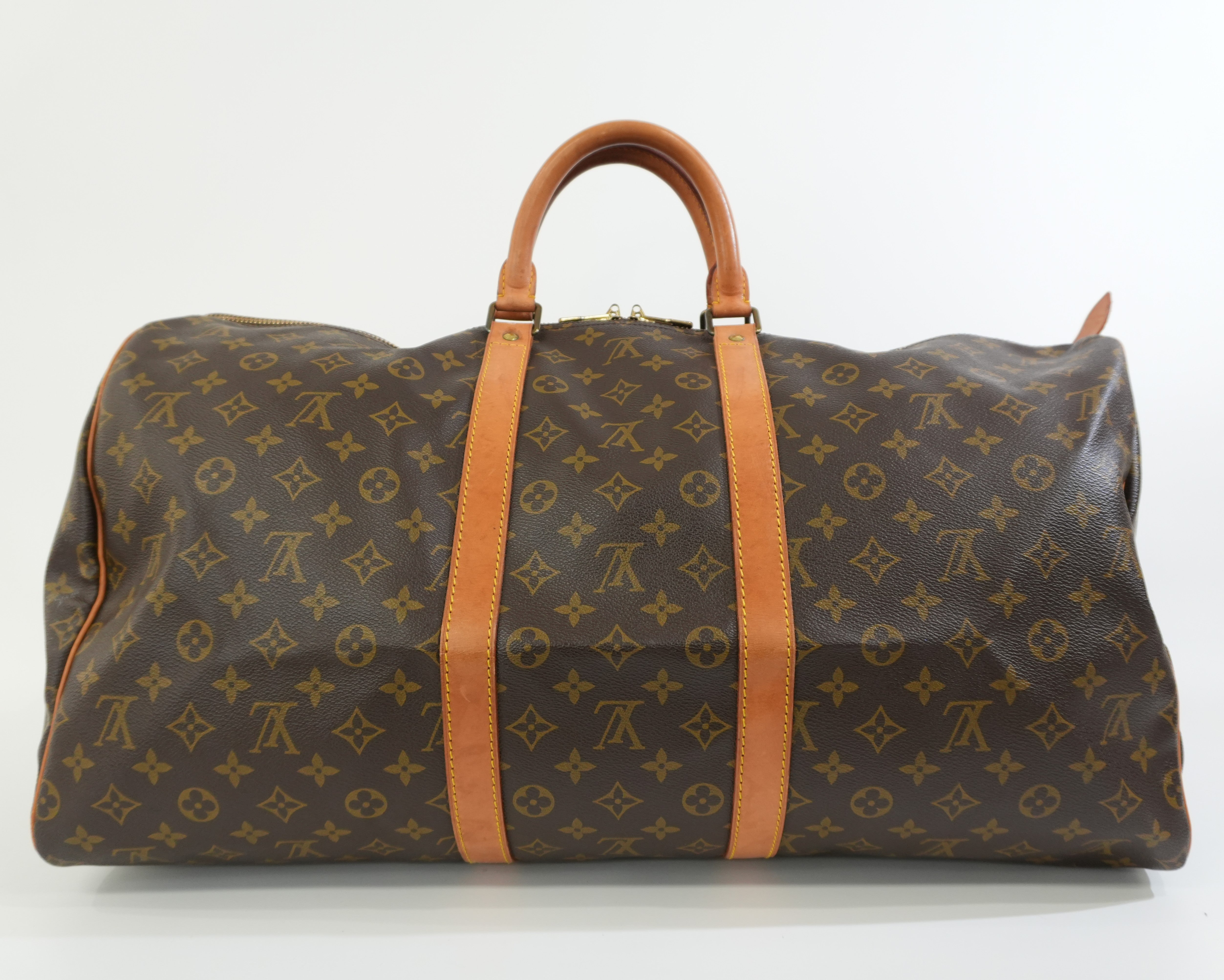 Pre-owned Louis Vuitton Monogram Keepall 55 Travel Bag Used