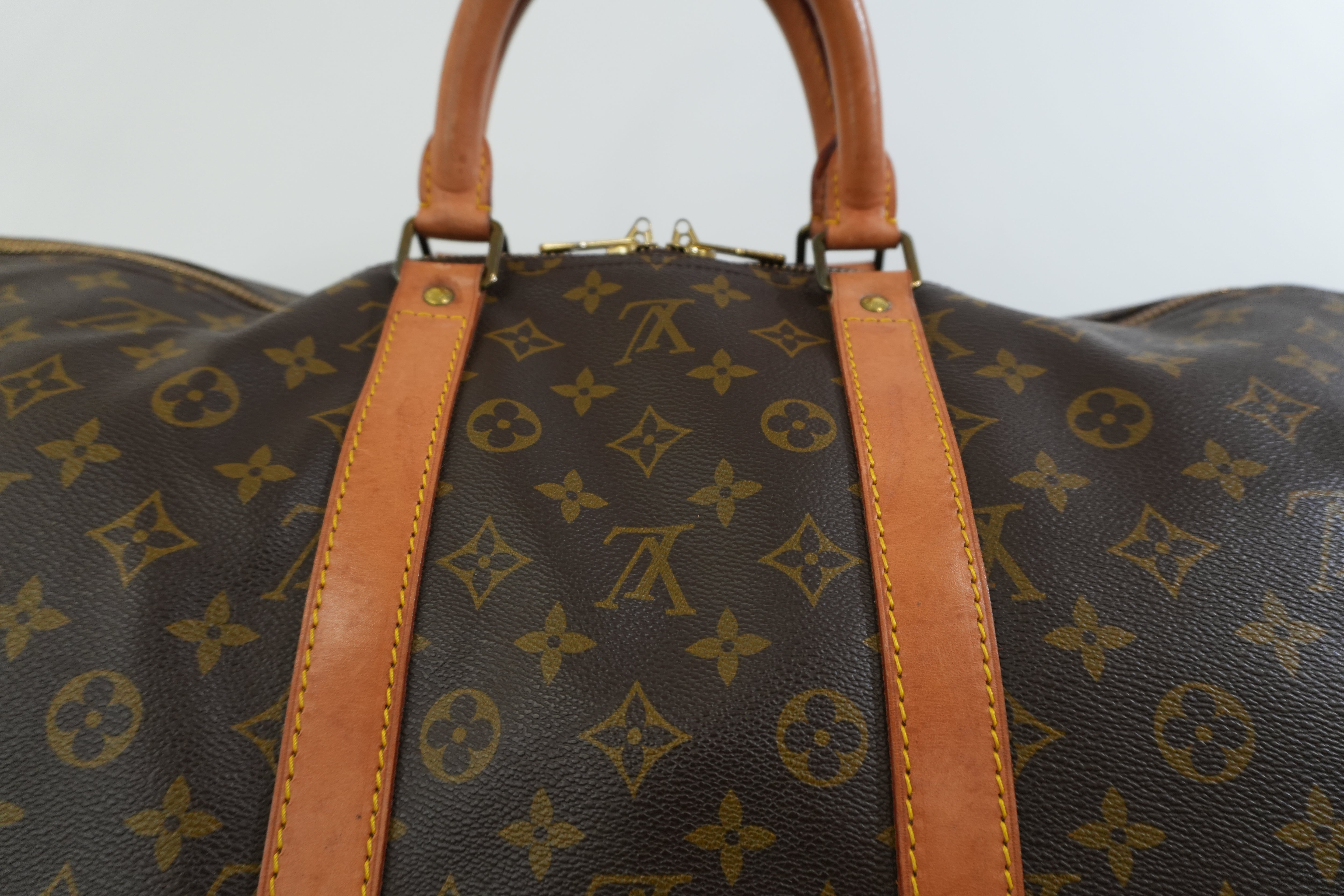 Pre-owned Louis Vuitton Monogram Keepall 55 Travel Bag Used