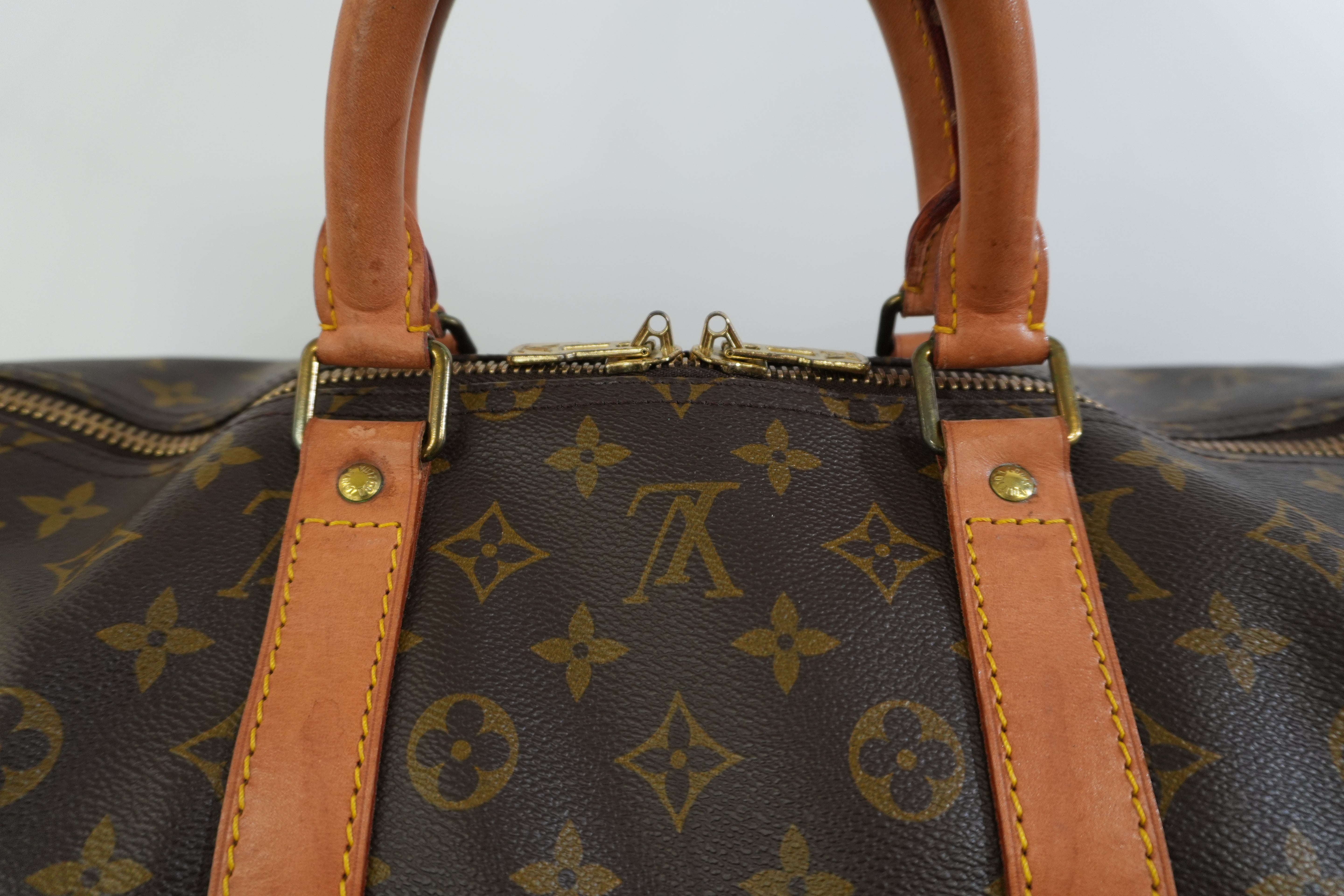 Pre-owned Louis Vuitton Monogram Keepall 55 Travel Bag Used