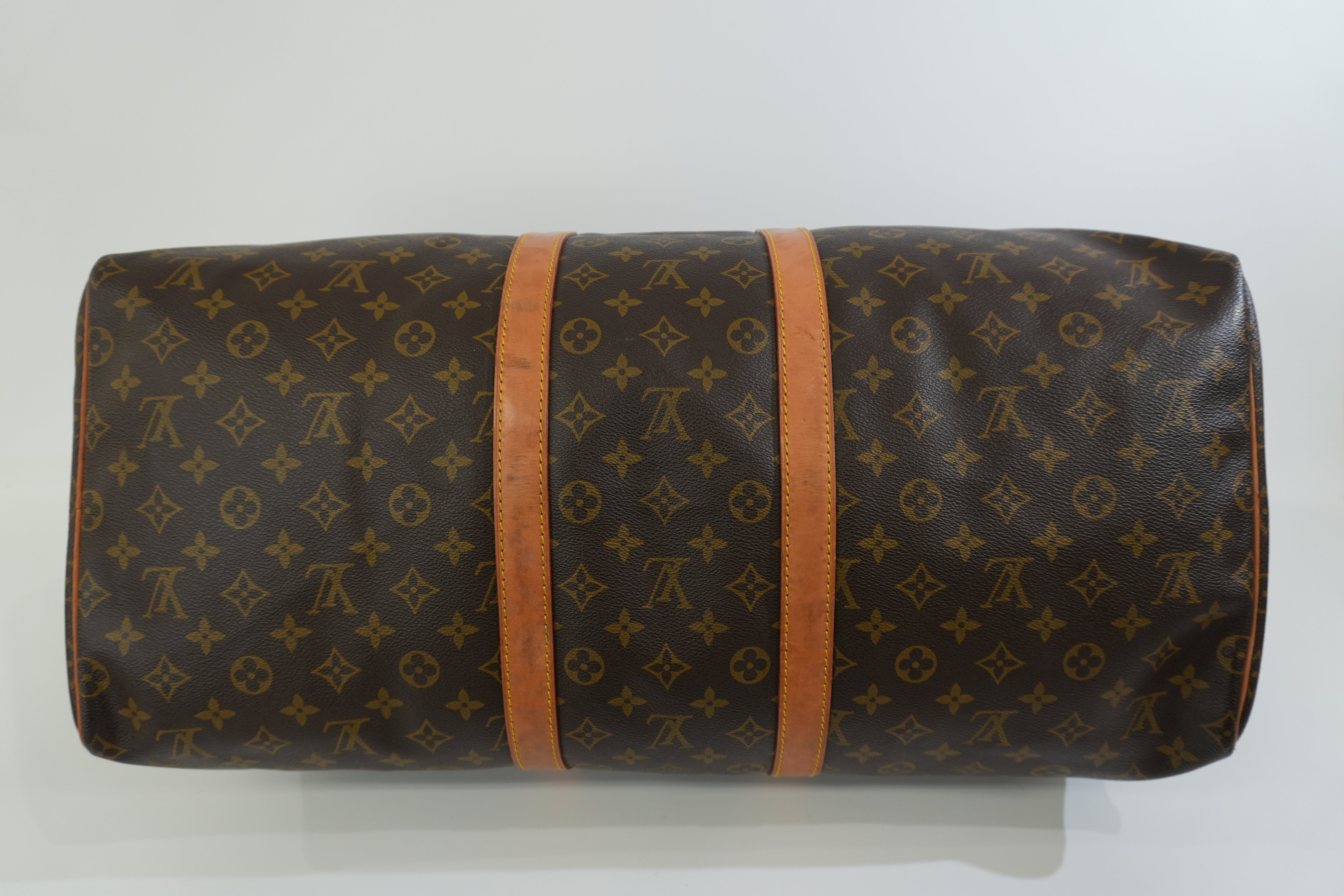 Pre-owned Louis Vuitton Monogram Keepall 55 Travel Bag Used