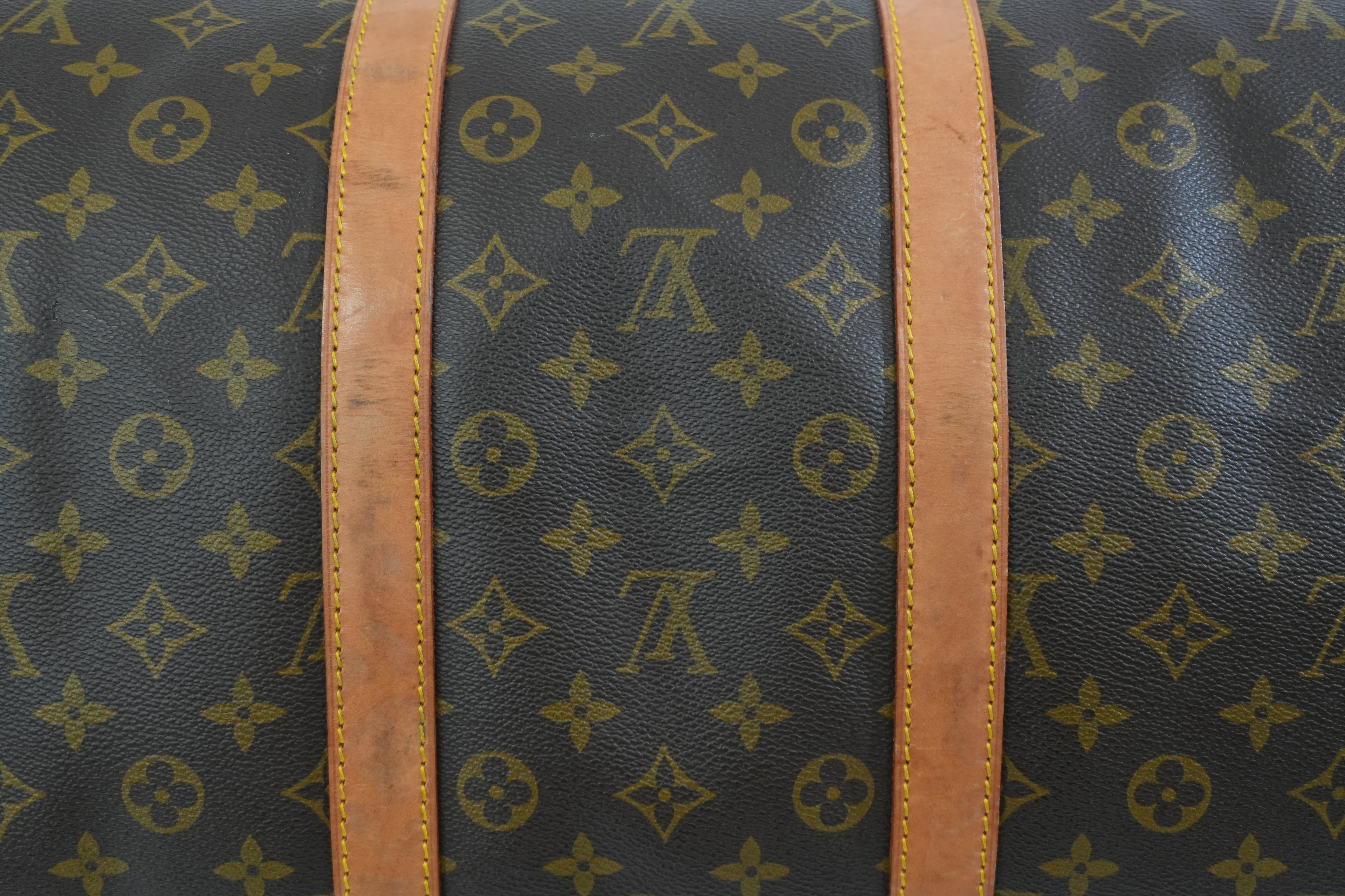 Pre-owned Louis Vuitton Monogram Keepall 55 Travel Bag Used