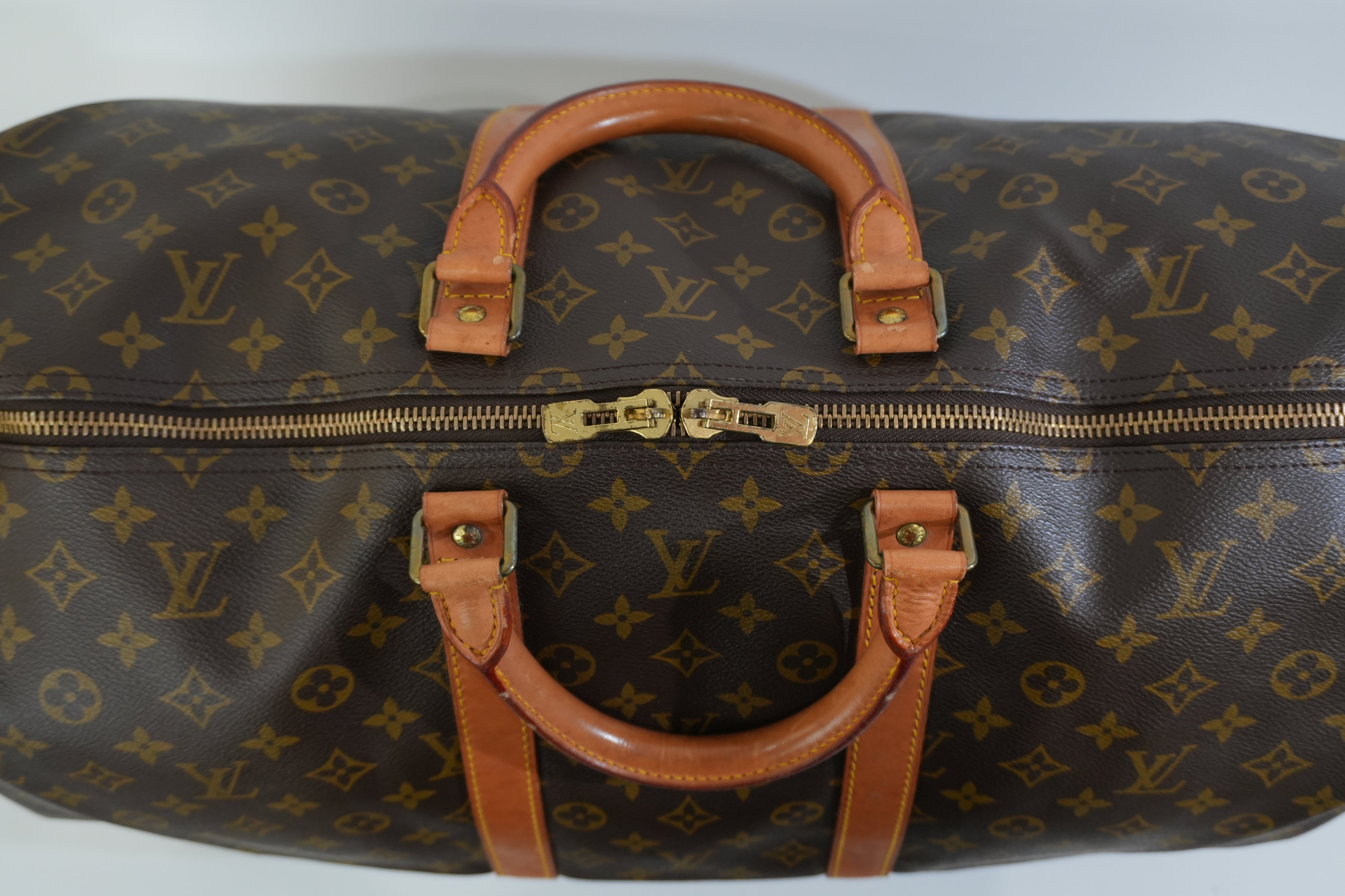 Pre-owned Louis Vuitton Monogram Keepall 55 Travel Bag Used