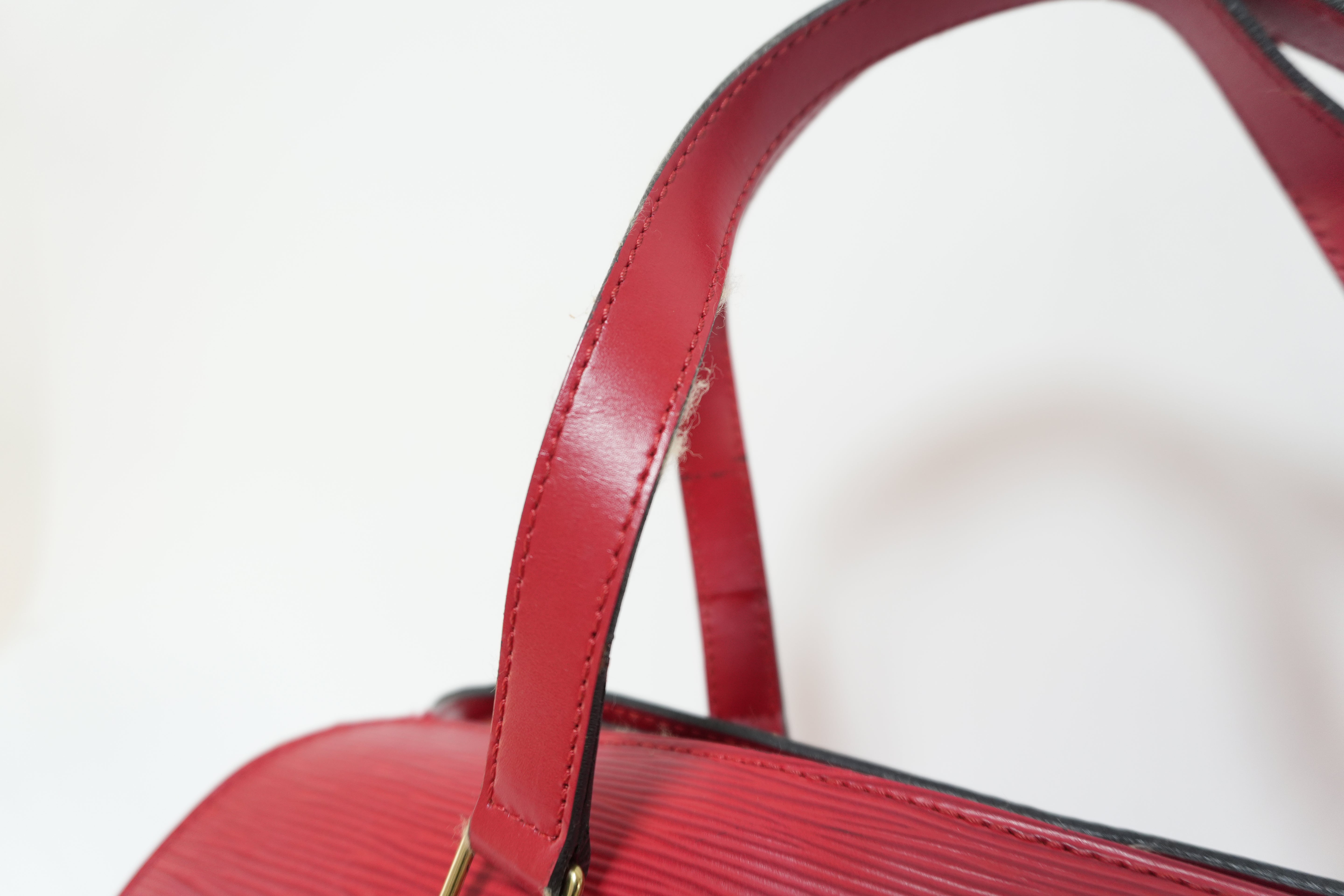 Louis Vuitton Epi Soufflot Handbag Red Used