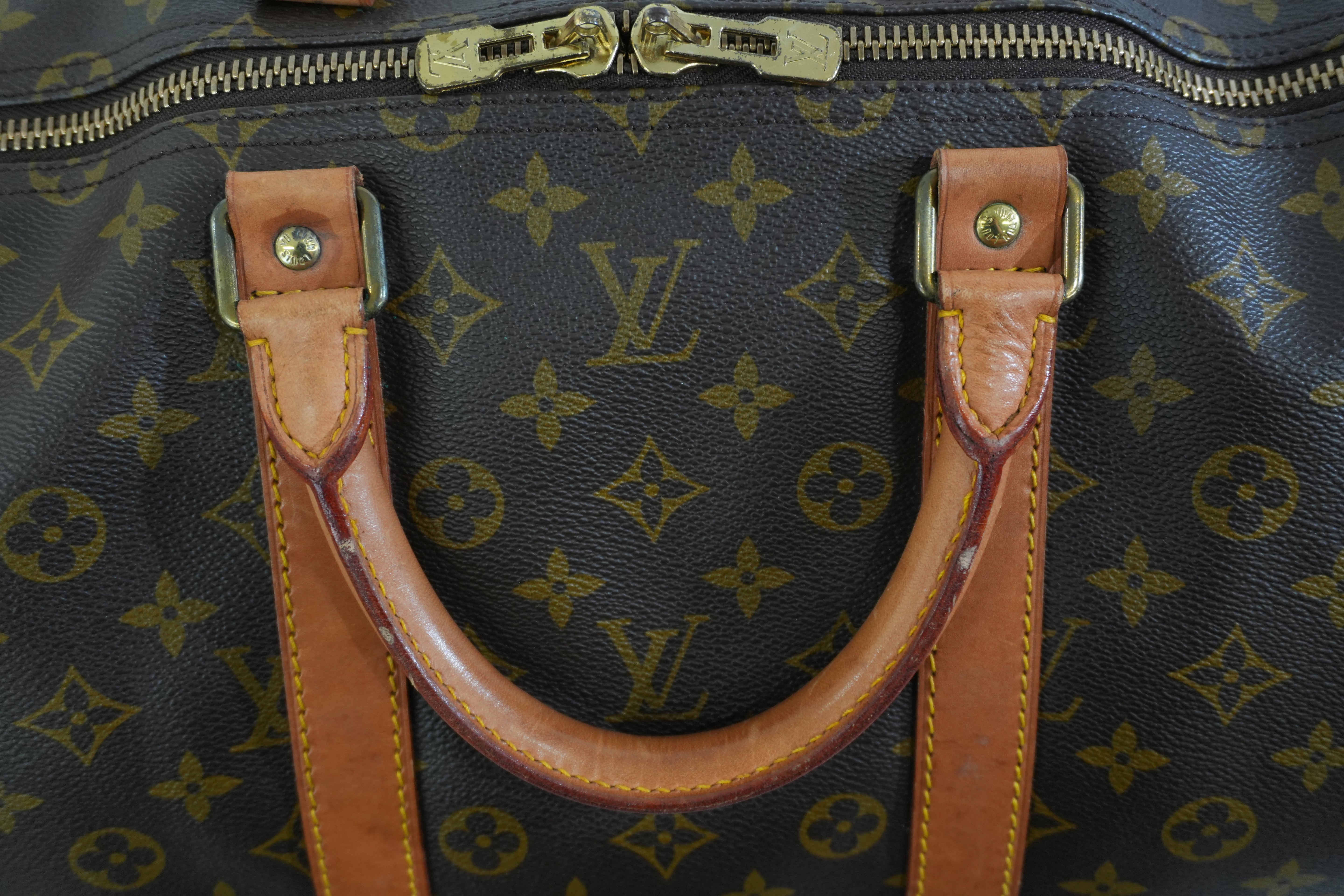 Pre-owned Louis Vuitton Monogram Keepall 55 Travel Bag Used