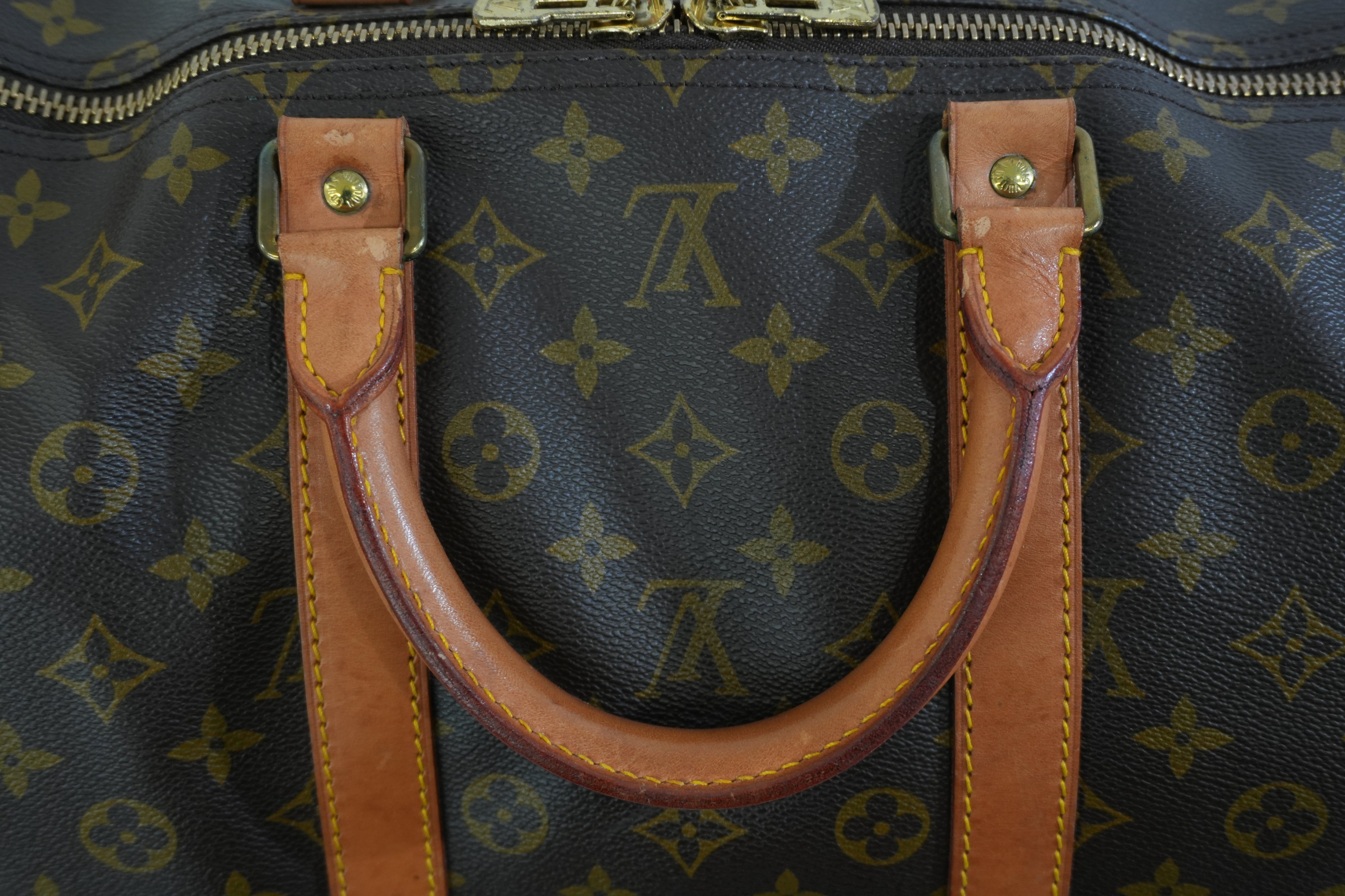 Pre-owned Louis Vuitton Monogram Keepall 55 Travel Bag Used